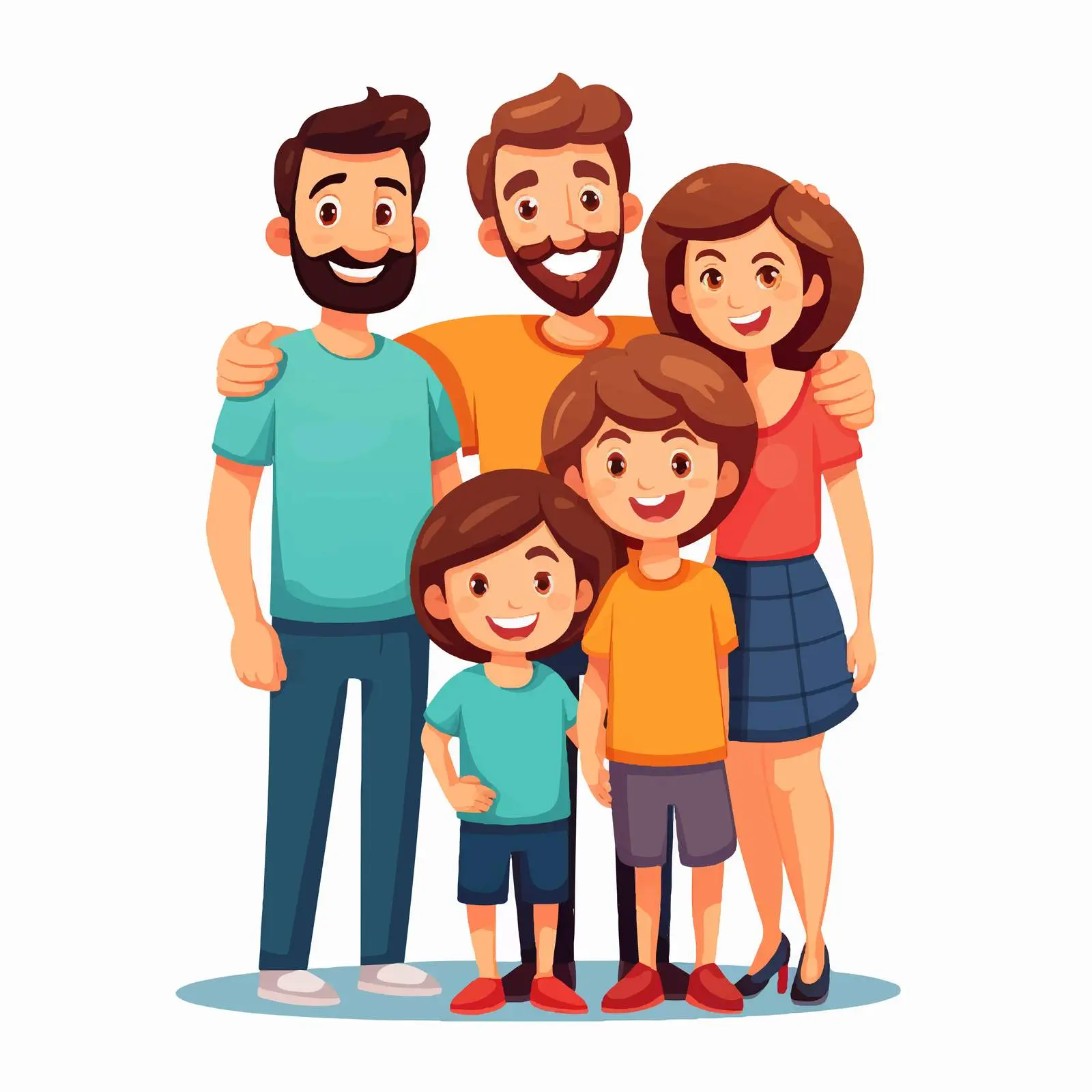 Family Illustration on White Background — free download from Dotvec