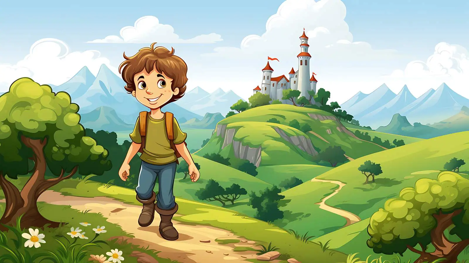 Rural Boy Overlooking Hills from Farm — free download from Dotvec