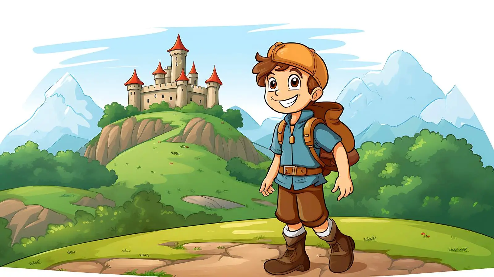 Farm Boy Over Hills near Cabin — free download from Dotvec