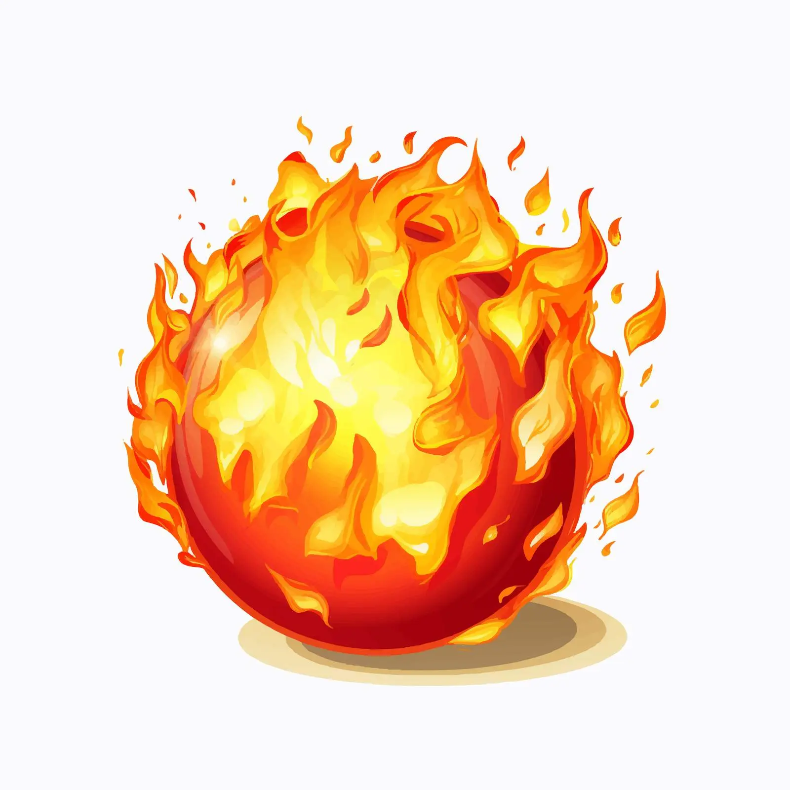 Fireball Vector Illustration on White Background — free download from Dotvec