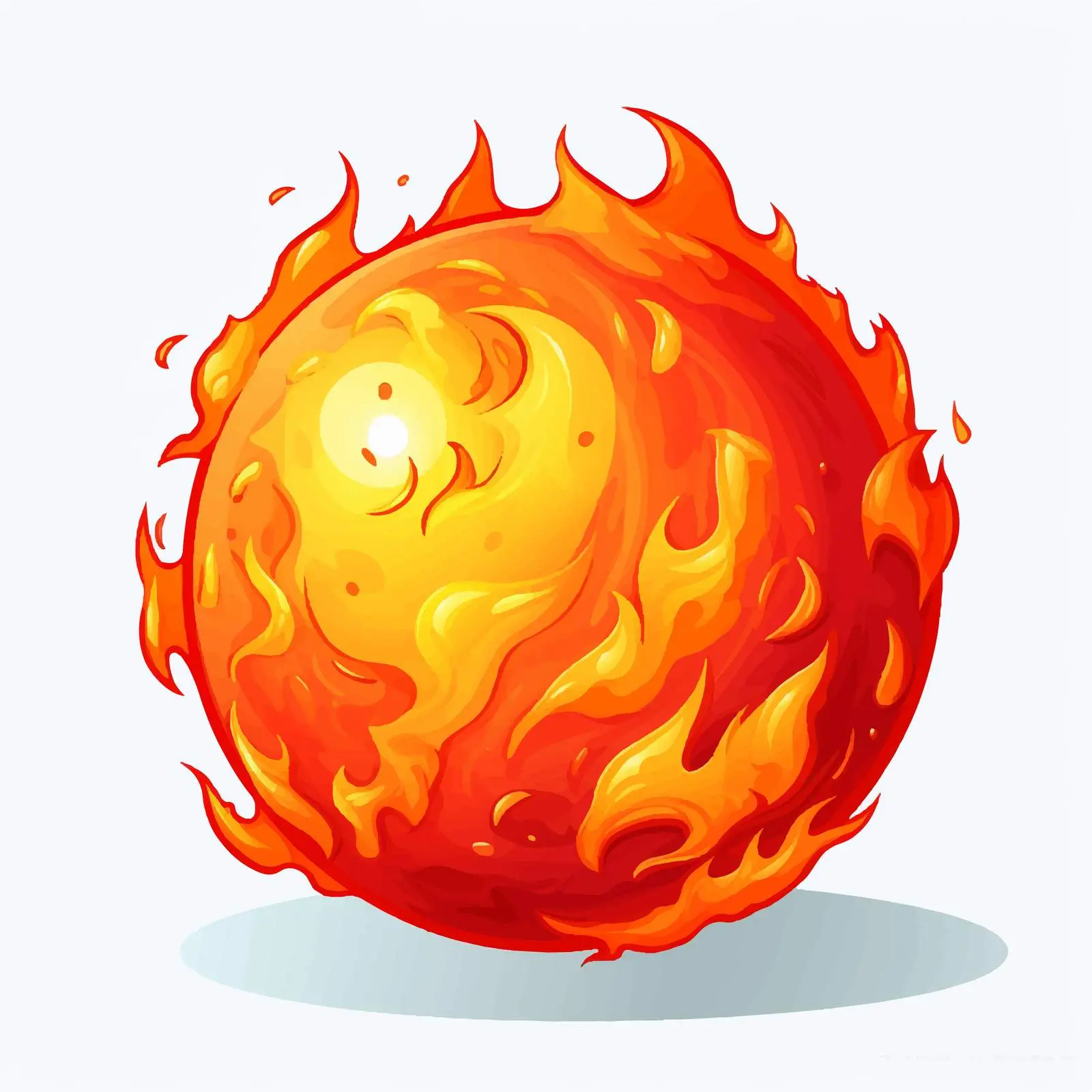 Fireball Vector Illustration on White Background — free download from Dotvec