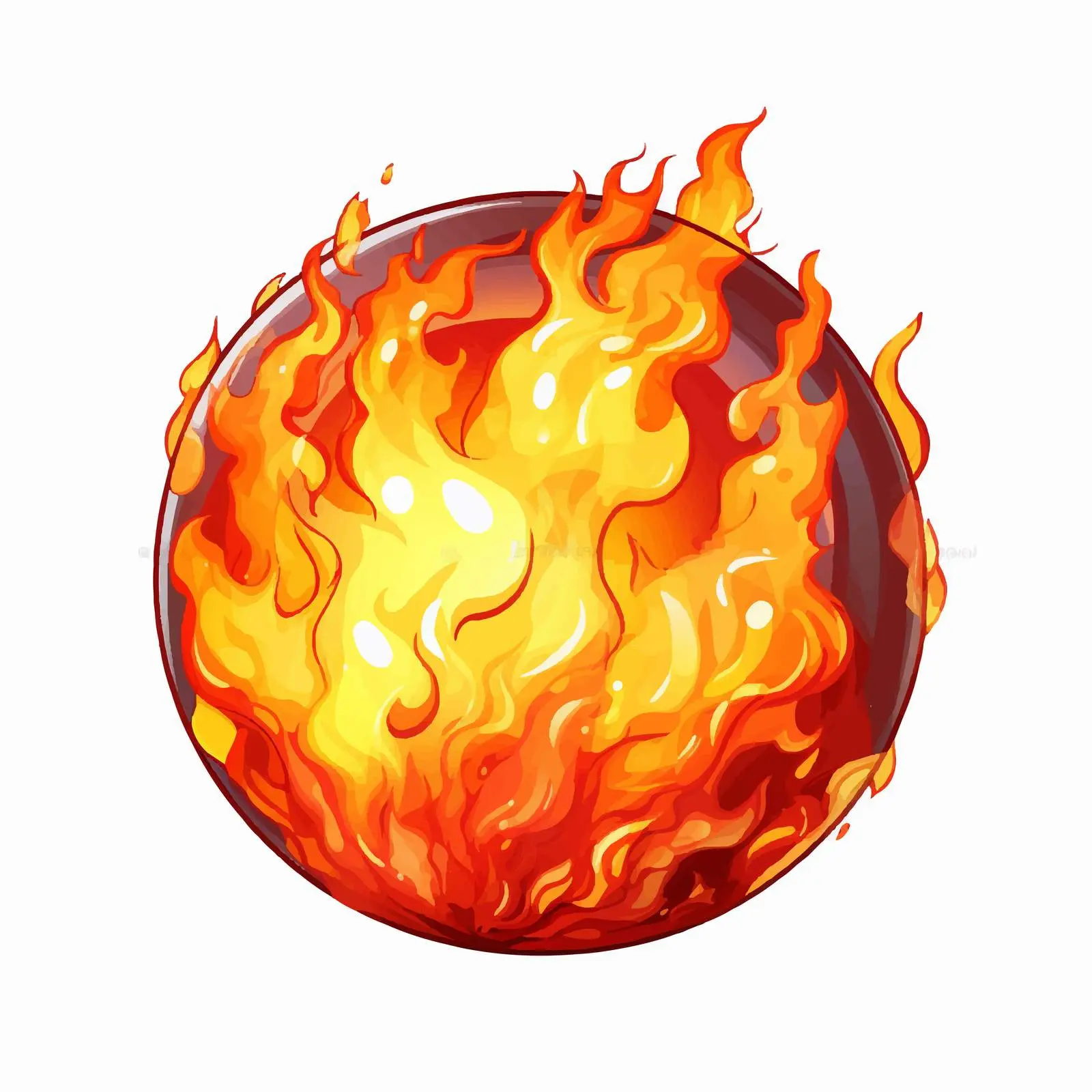 Fireball Illustration on White Background — free download from Dotvec