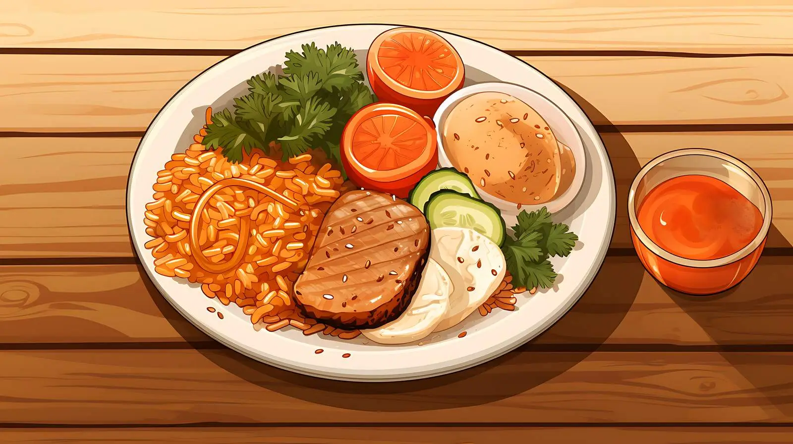 Rustic Food Dish on Wooden Background — free download from Dotvec