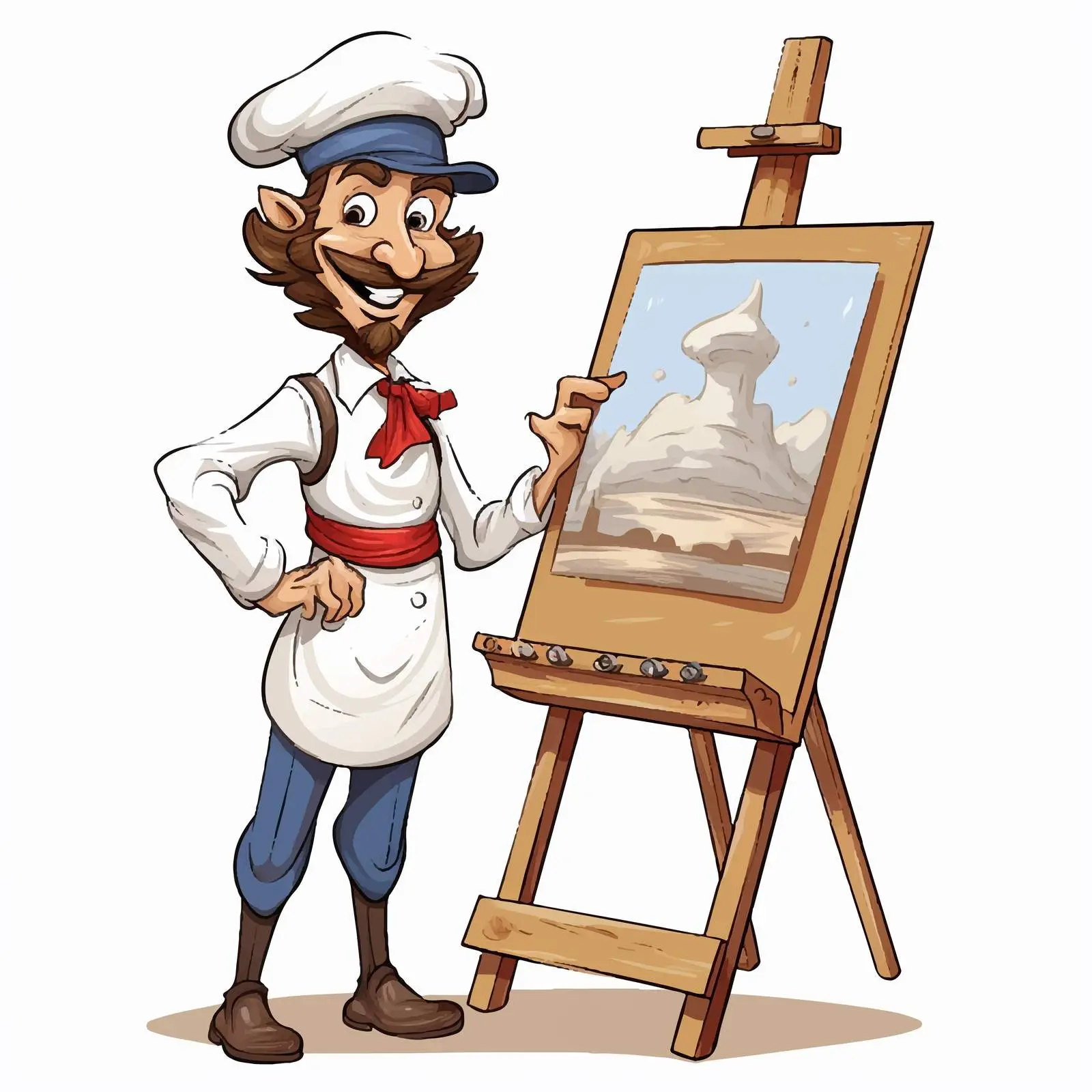 French Artist Illustration Vector Design — free download from Dotvec