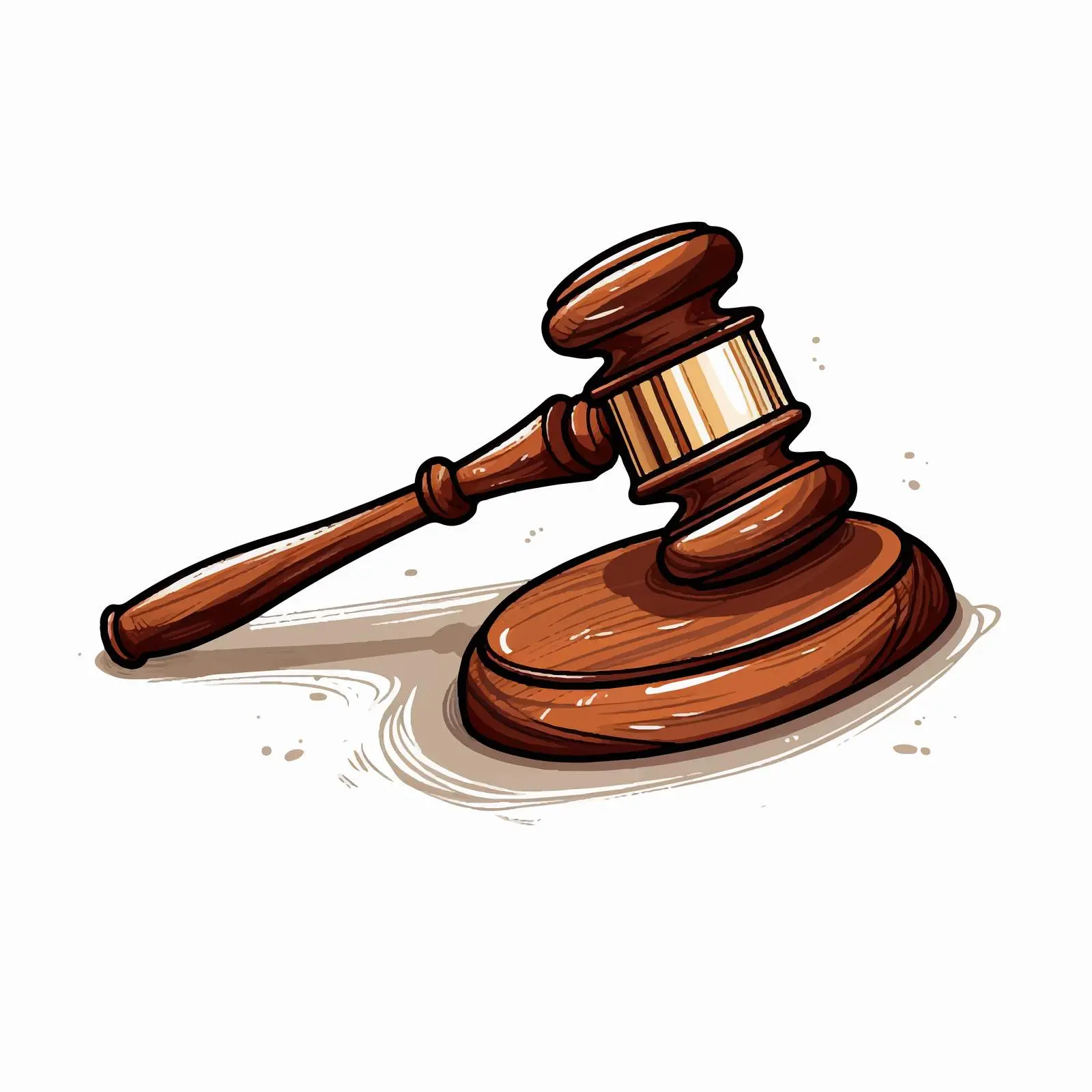 Cartoon Gavel Striking Illustration Vector — free download from Dotvec