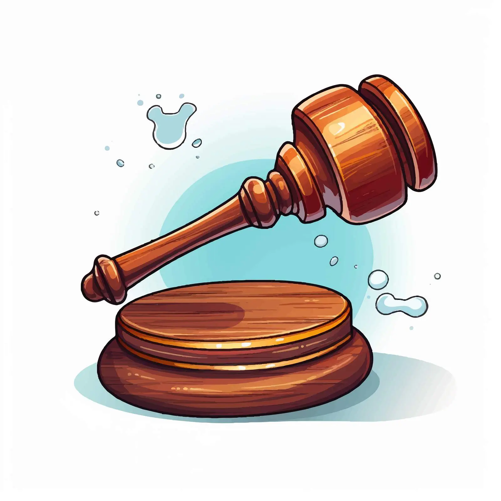 Cartoon Gavel Illustration Vector Art — free download from Dotvec