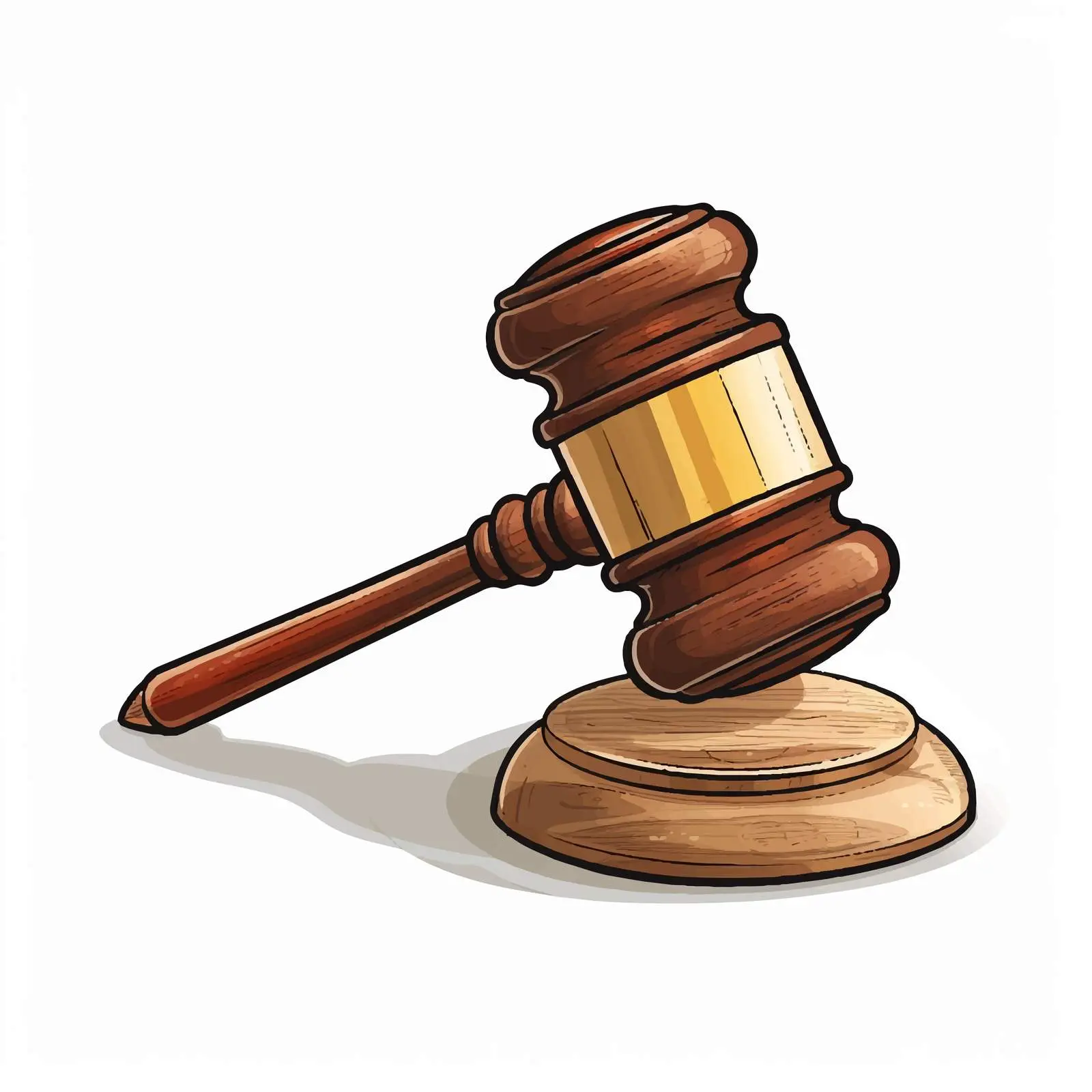 Cartoon Gavel Impact Vector Illustration — free download from Dotvec