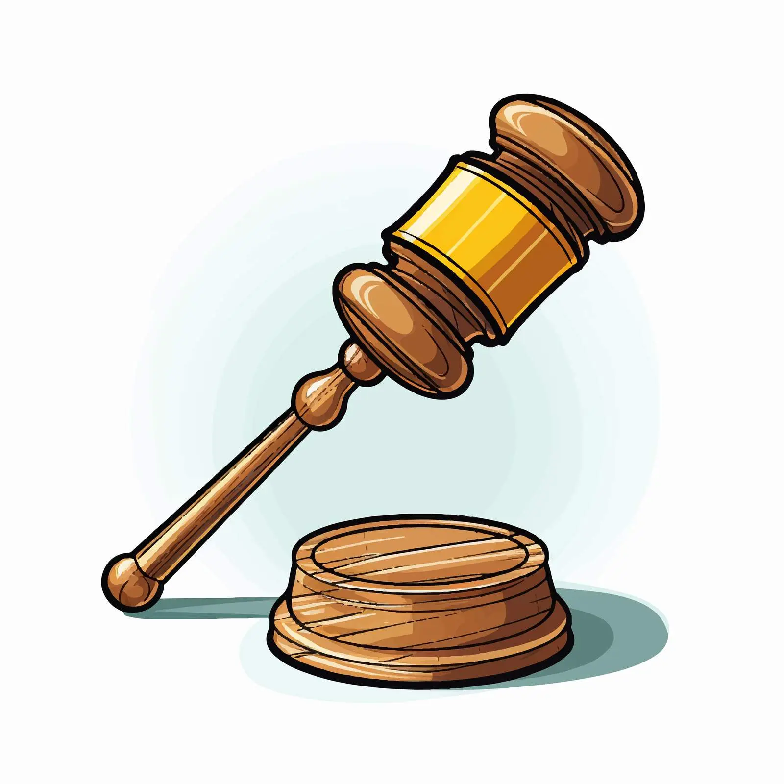 Cartoon Gavel Illustration Being Struck — free download from Dotvec