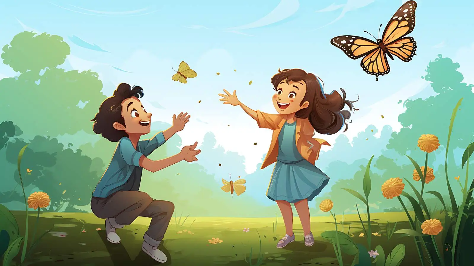 Childhood Butterfly Catchers — free download from Dotvec