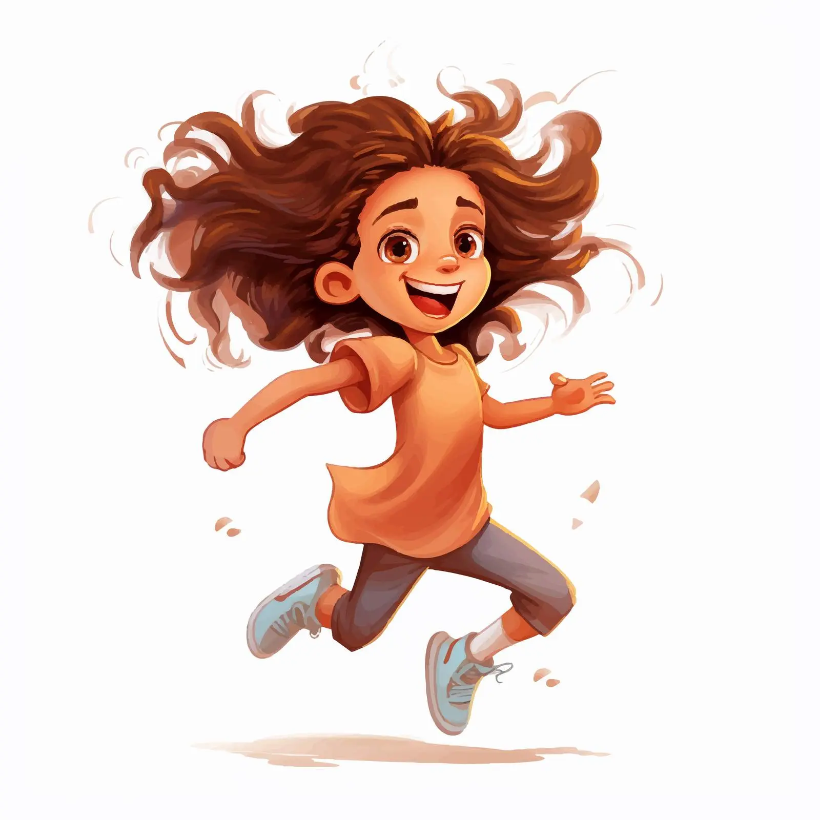 Girl Dancing Cartoon Vector Illustration — free download from Dotvec