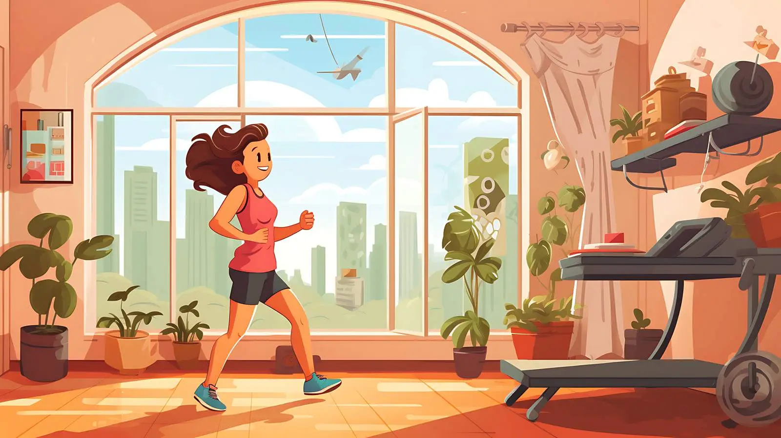 Indoor Workout Illustration — free download from Dotvec