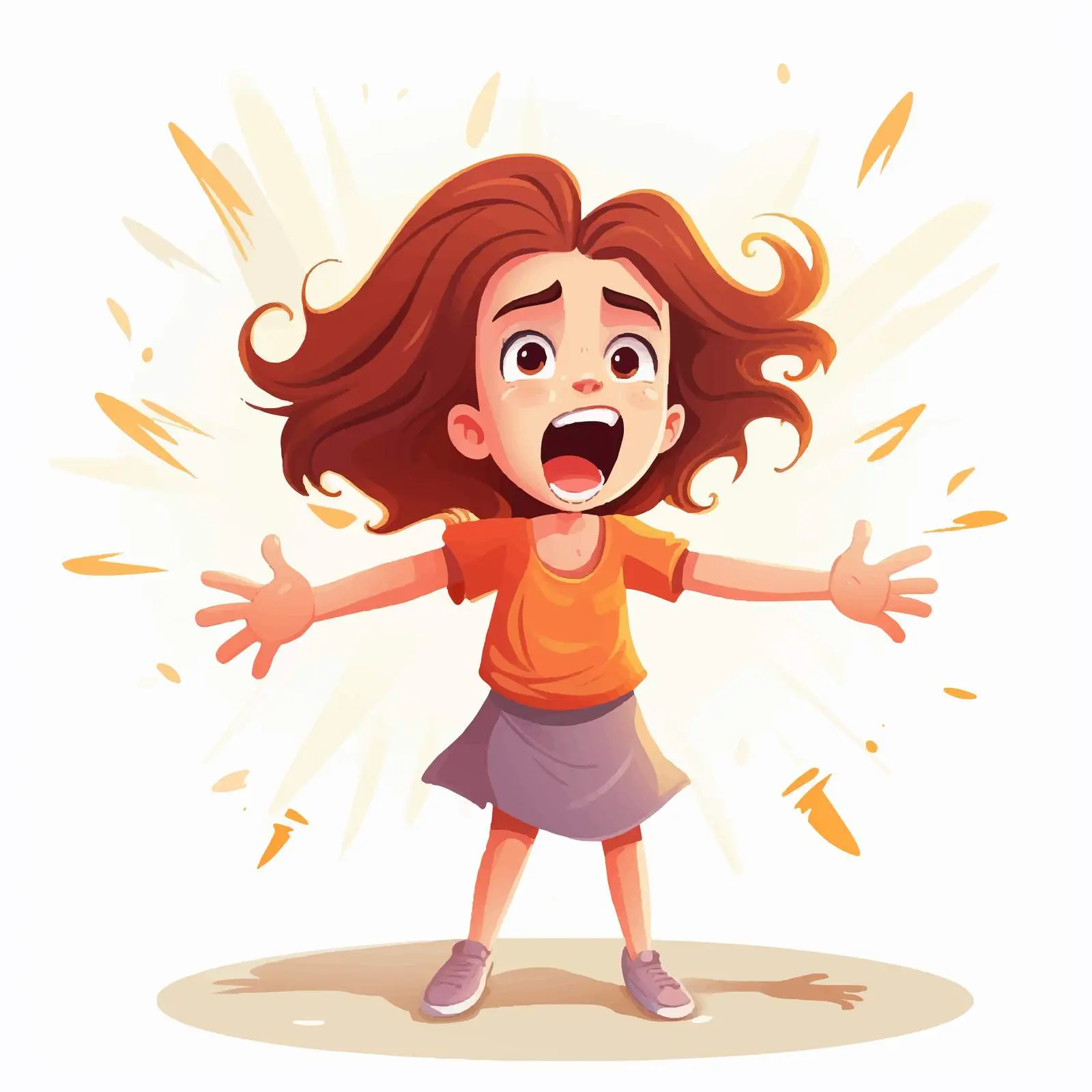Emotion Expressions of a Girl in Vectors — free download from Dotvec