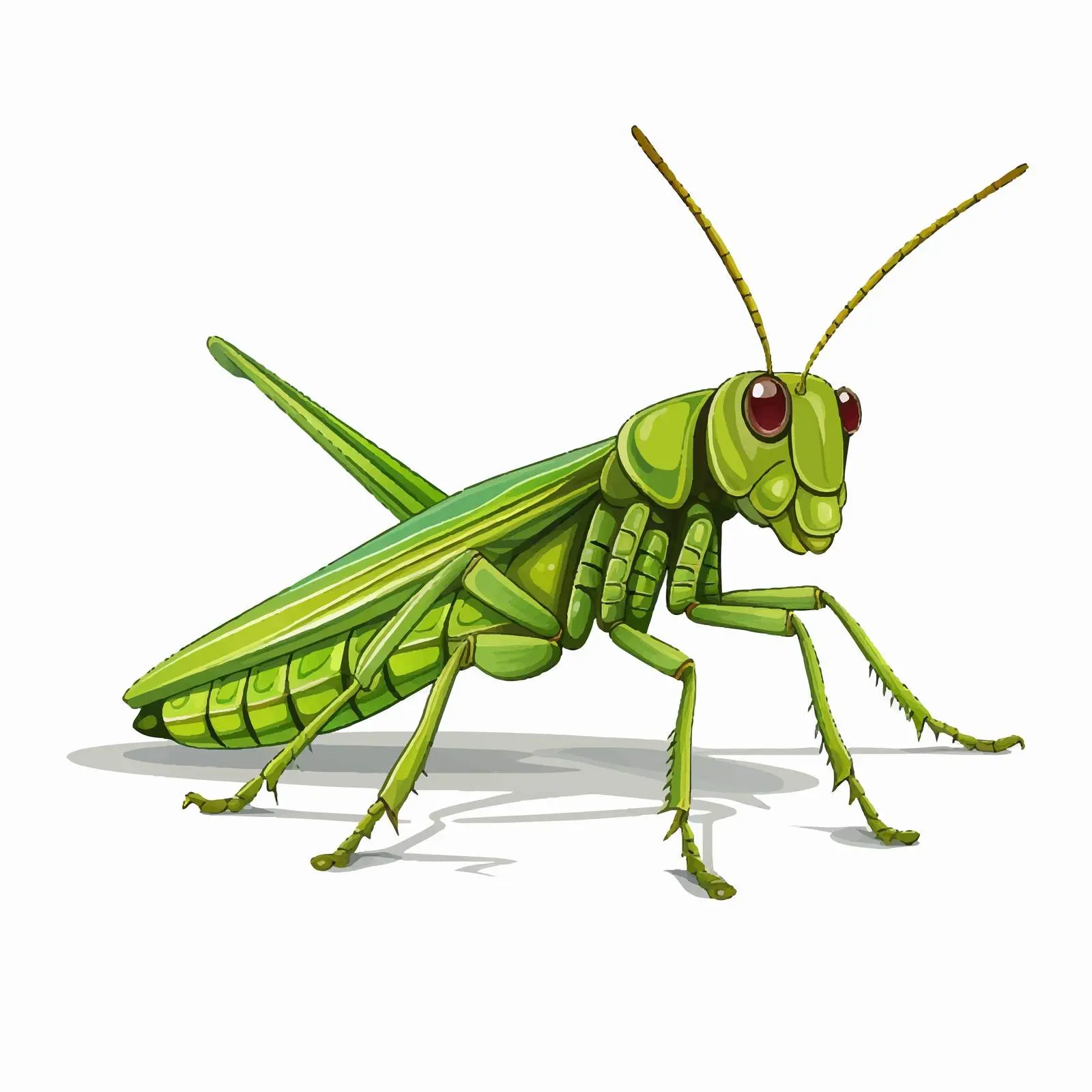 Grasshopper Vector Illustration on White Background — free download from Dotvec