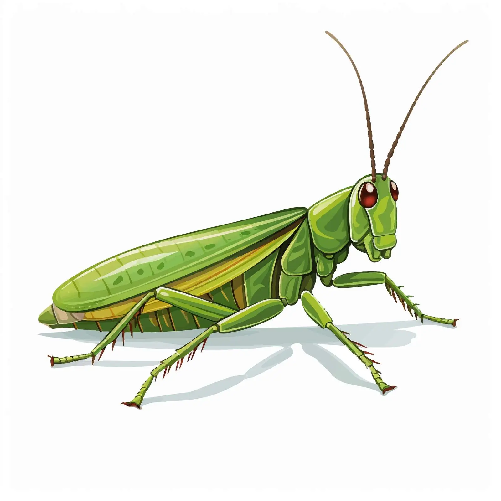 Grasshopper Illustration on White Background Vector — free download from Dotvec