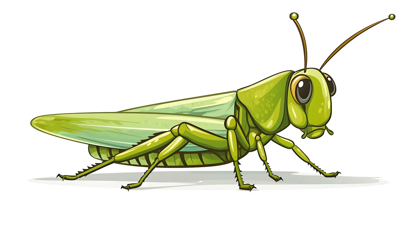 Grasshopper Illustration on White Background — free download from Dotvec