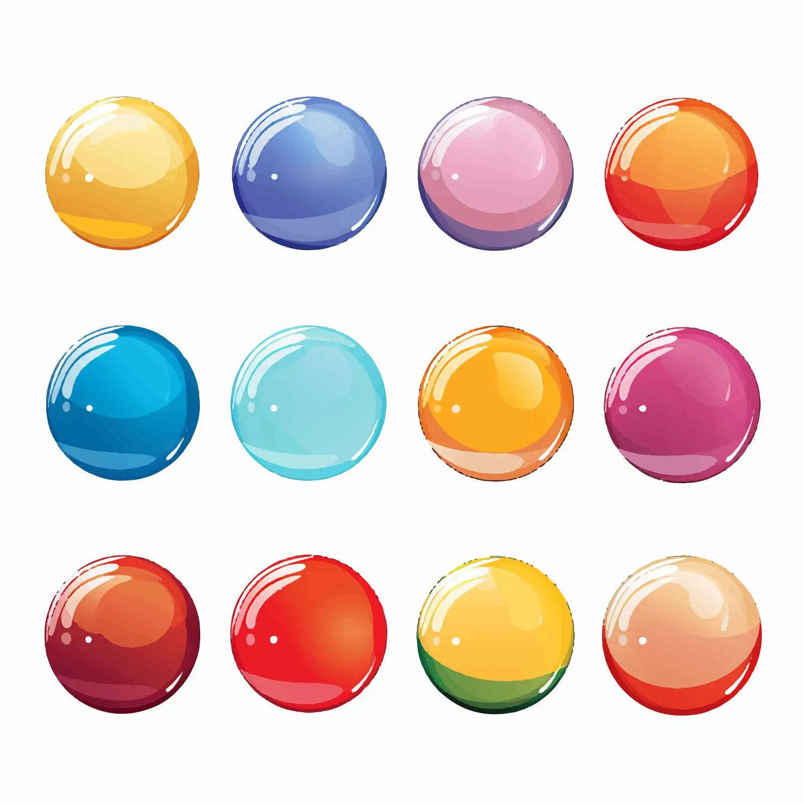 Colorful Group of Balls on White Background — free download from Dotvec