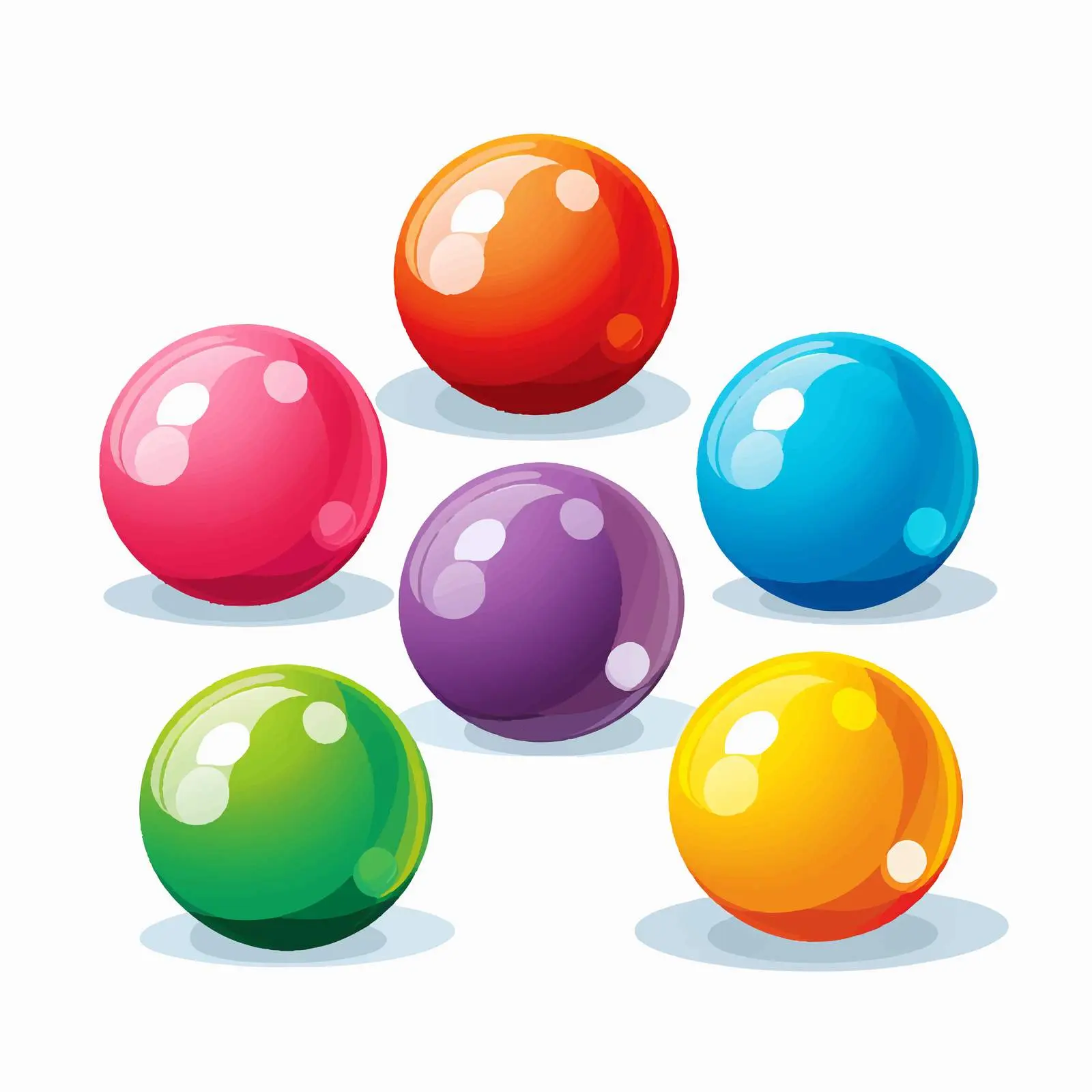 Colorful Balls on White Background Illustration — free download from Dotvec