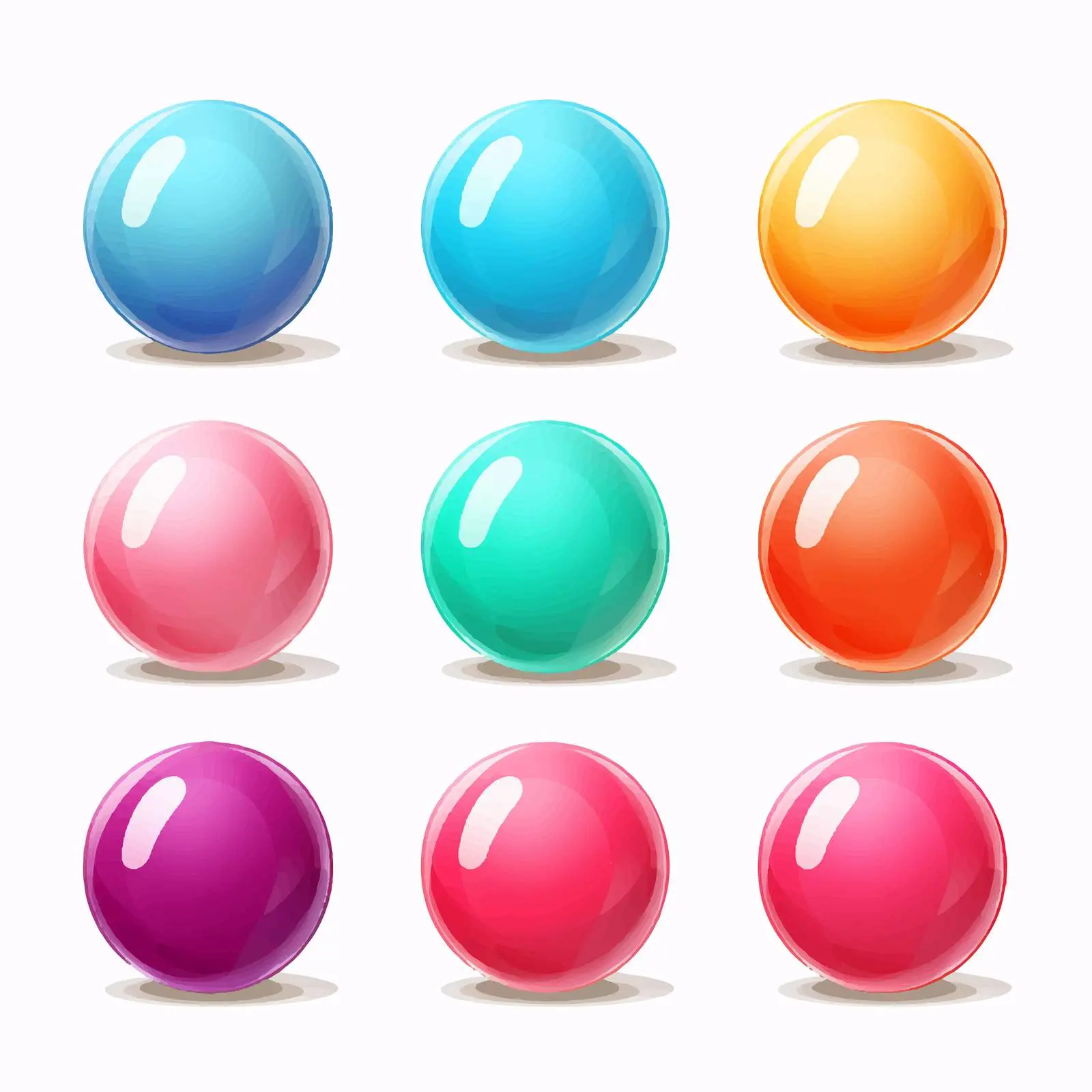 Colorful Group of Balls on White Background — free download from Dotvec