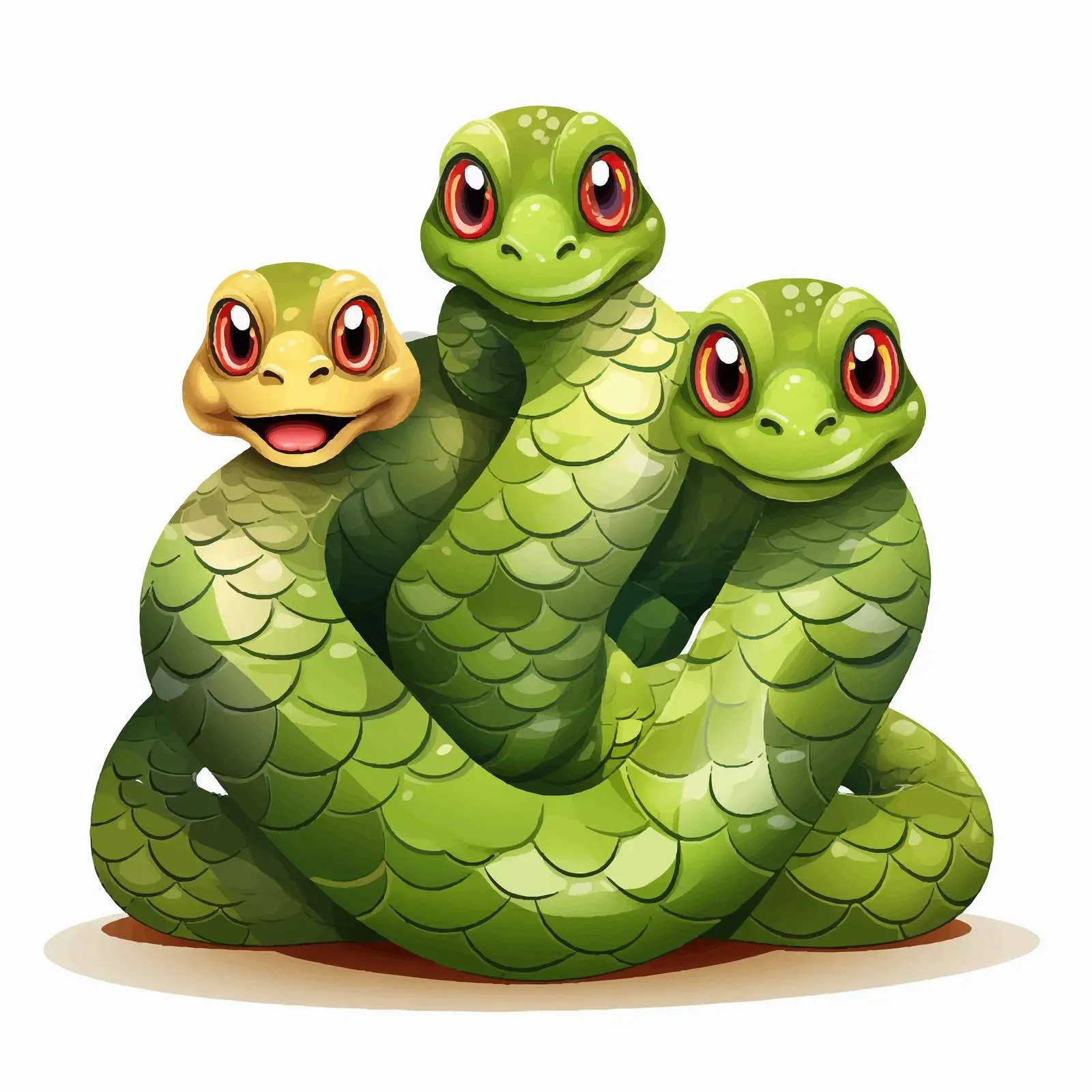 Colorful Group of Voluptuous Snakes Illustration – free serpent image from Dotvec