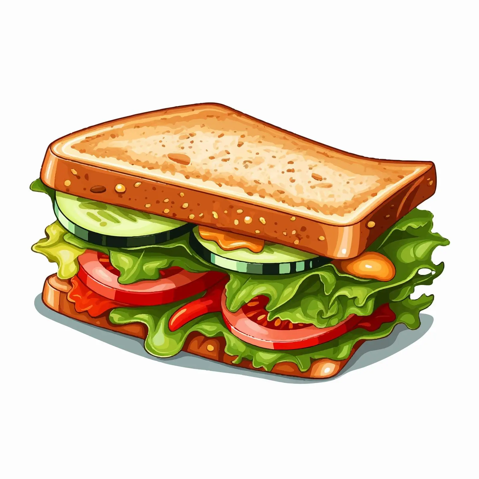 Healthy Sandwich Collection - Cartoon Vector Art — free download from Dotvec