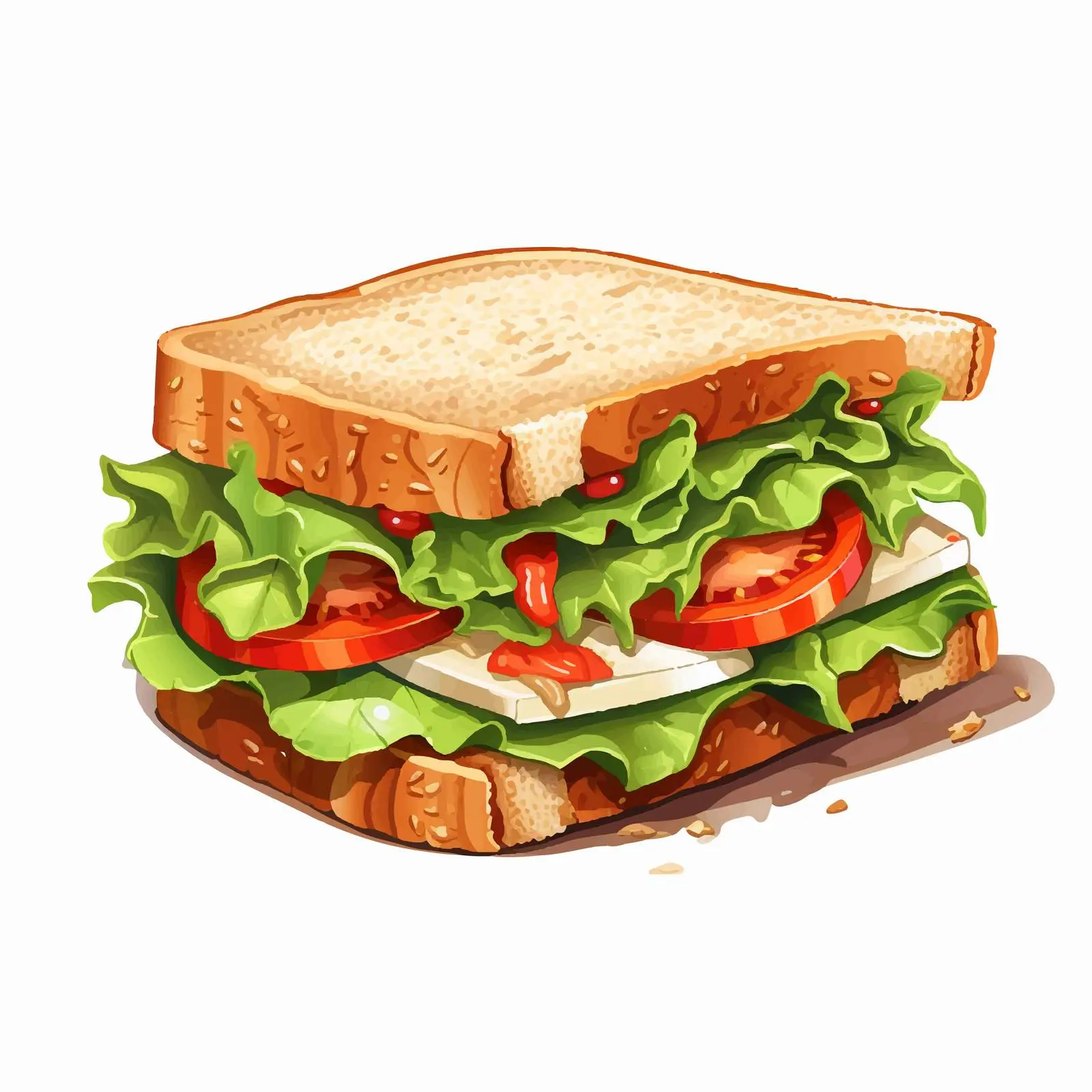 Healthy Sandwich Vector Illustration – free tasty meals image from Dotvec