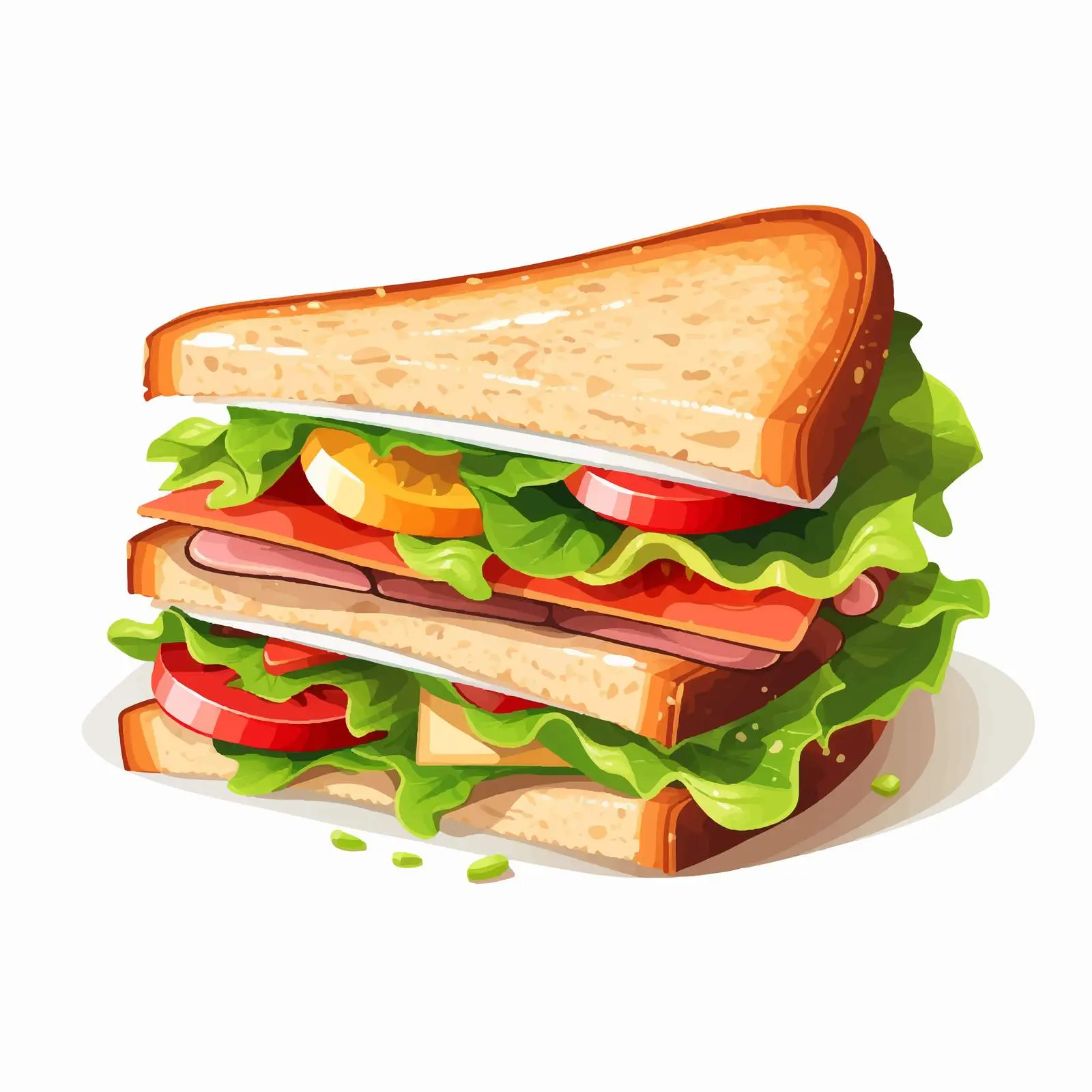 Healthy Sandwiches Cartoon Vectors for Food Illustrations – free cartoon sandwich image from Dotvec