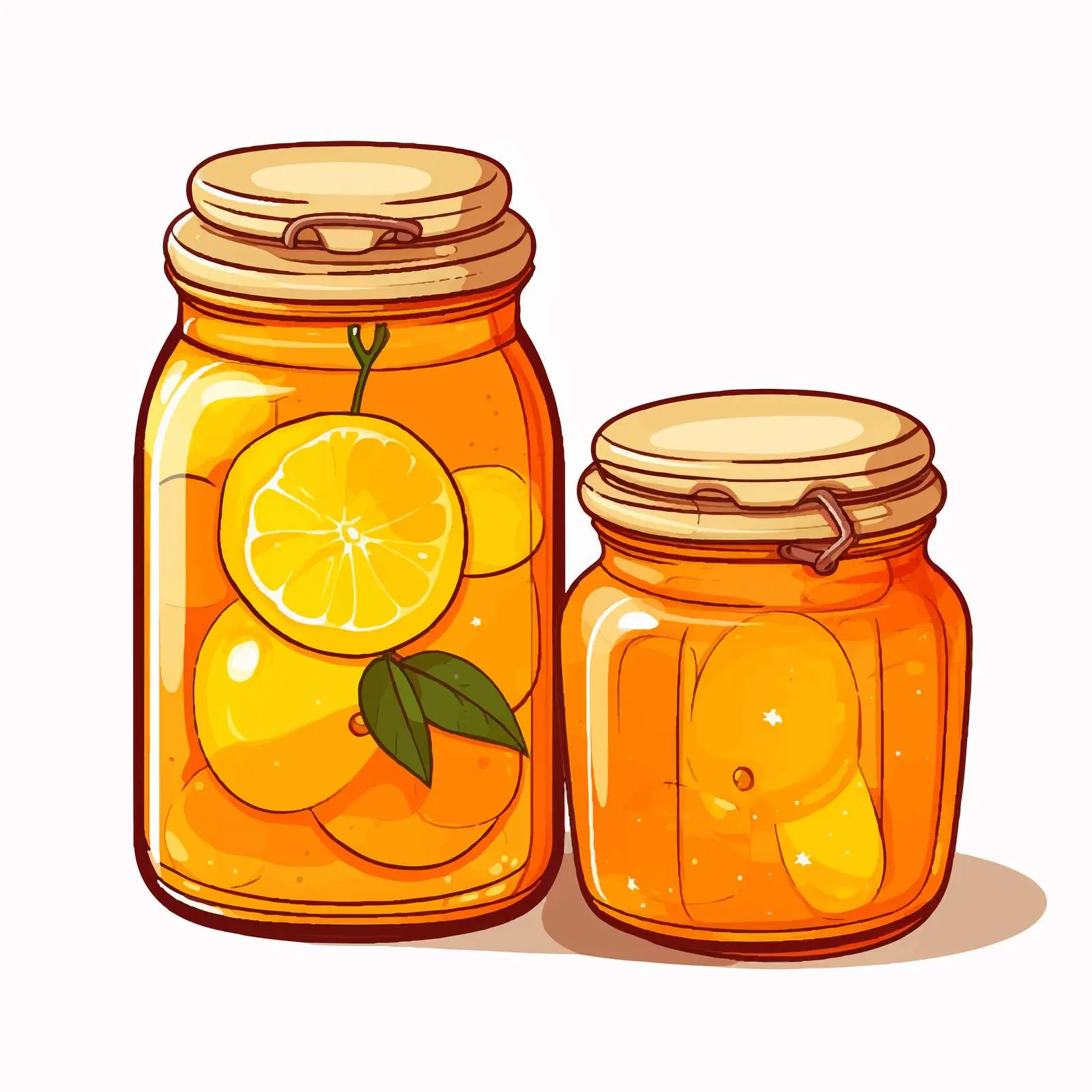 Honey and Orange Juice Jars Background Vector — free download from Dotvec