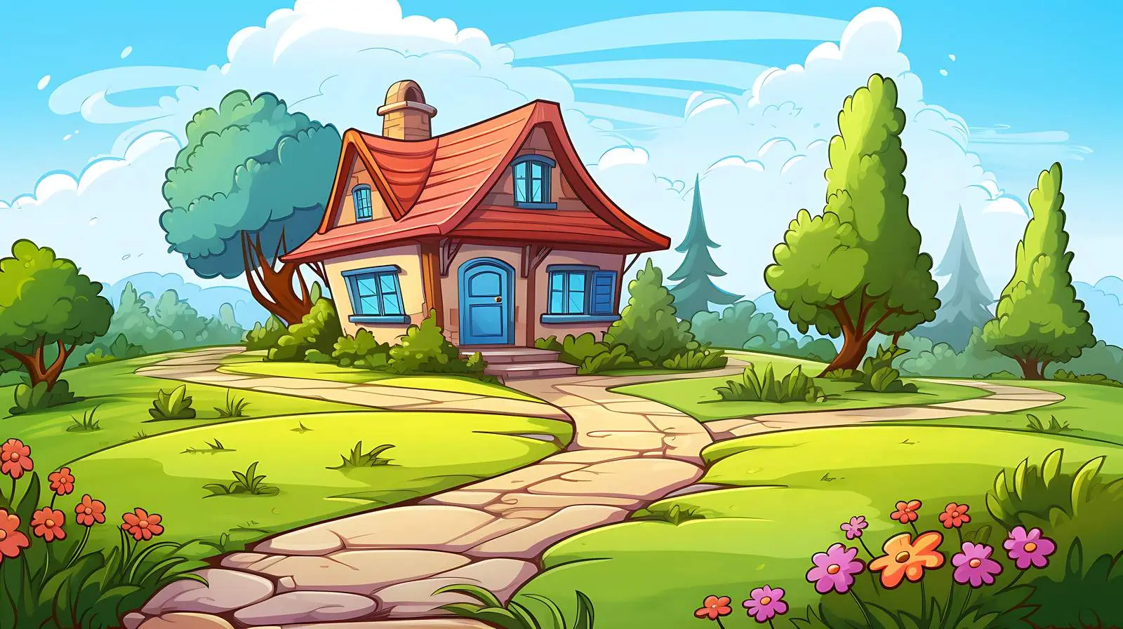 Tranquil House Amid Serene Nature — free download from Dotvec