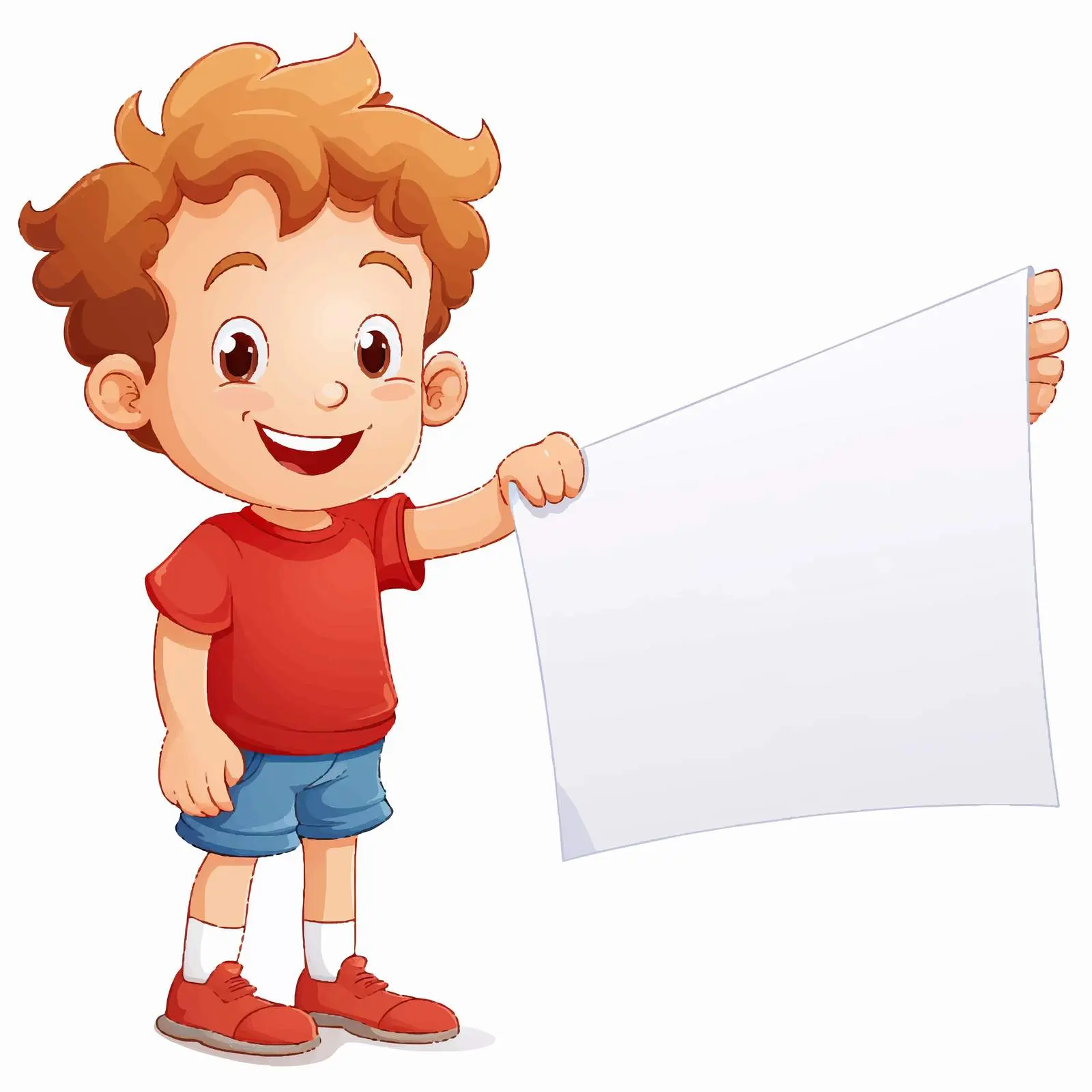 Kid Holding Pencil Next to Empty Paper — free download from Dotvec