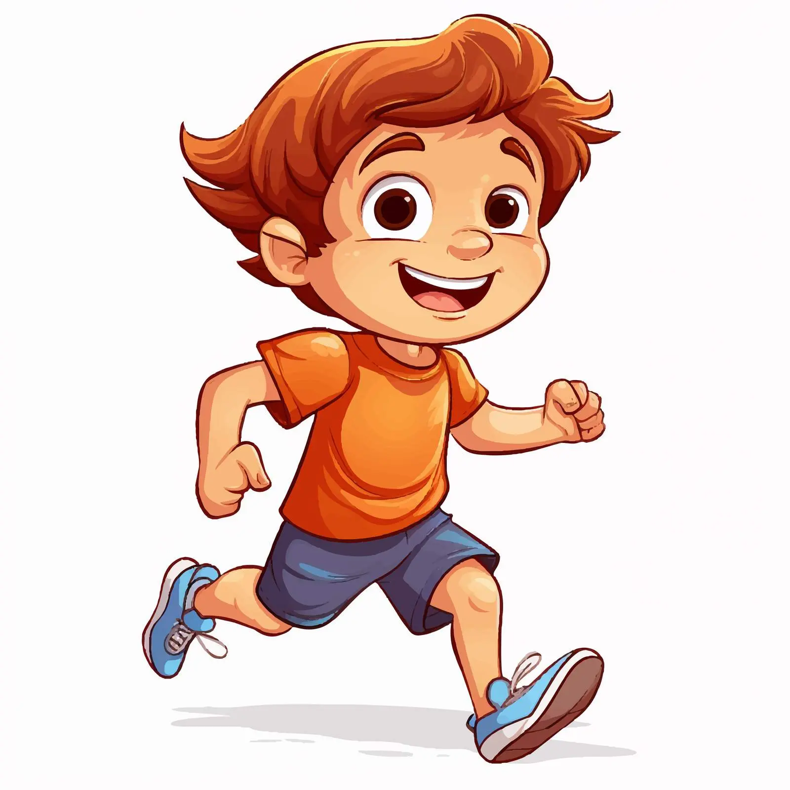 Kid Running Illustration on White Background — free download from Dotvec