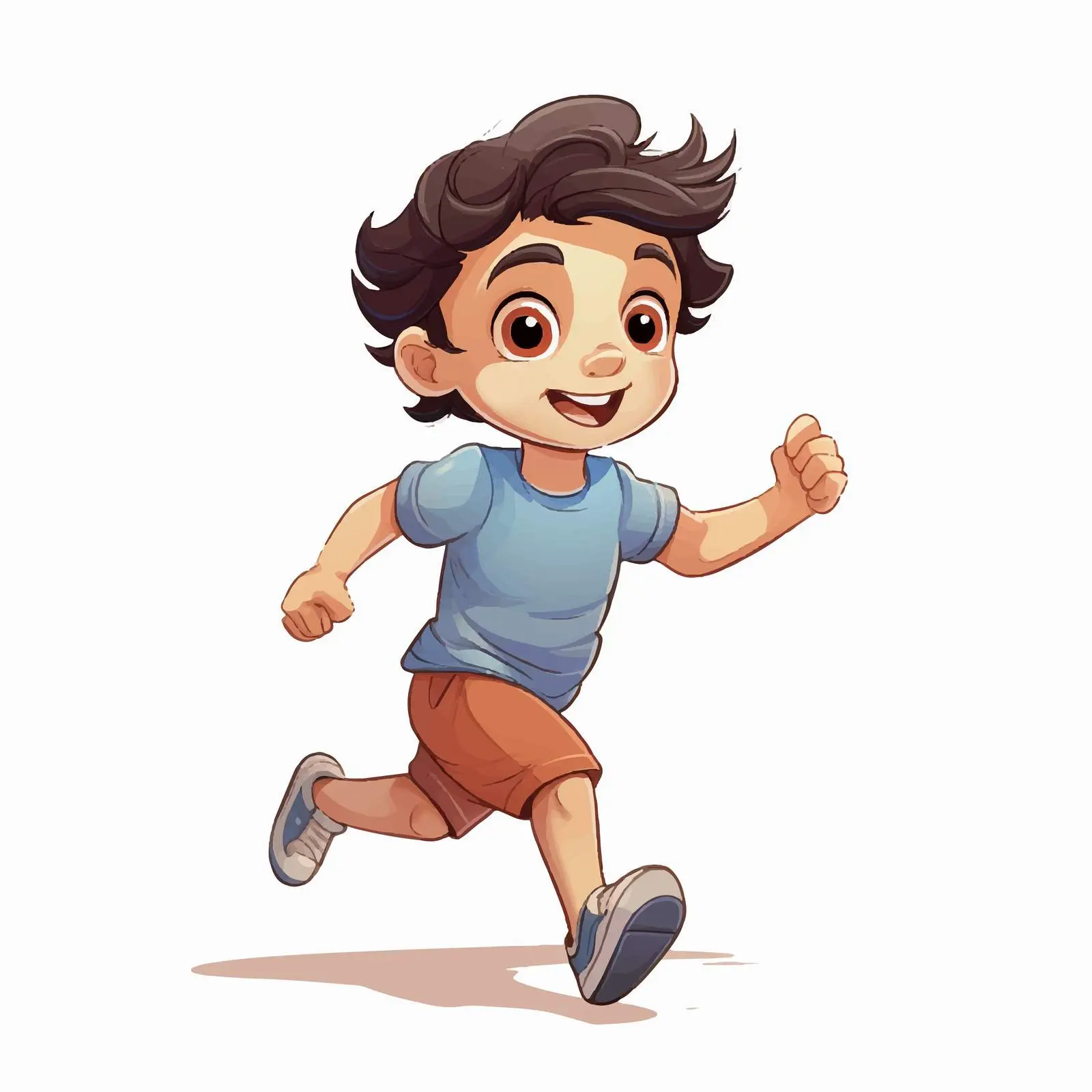 Child Running Vector Illustration on White Background — free download from Dotvec