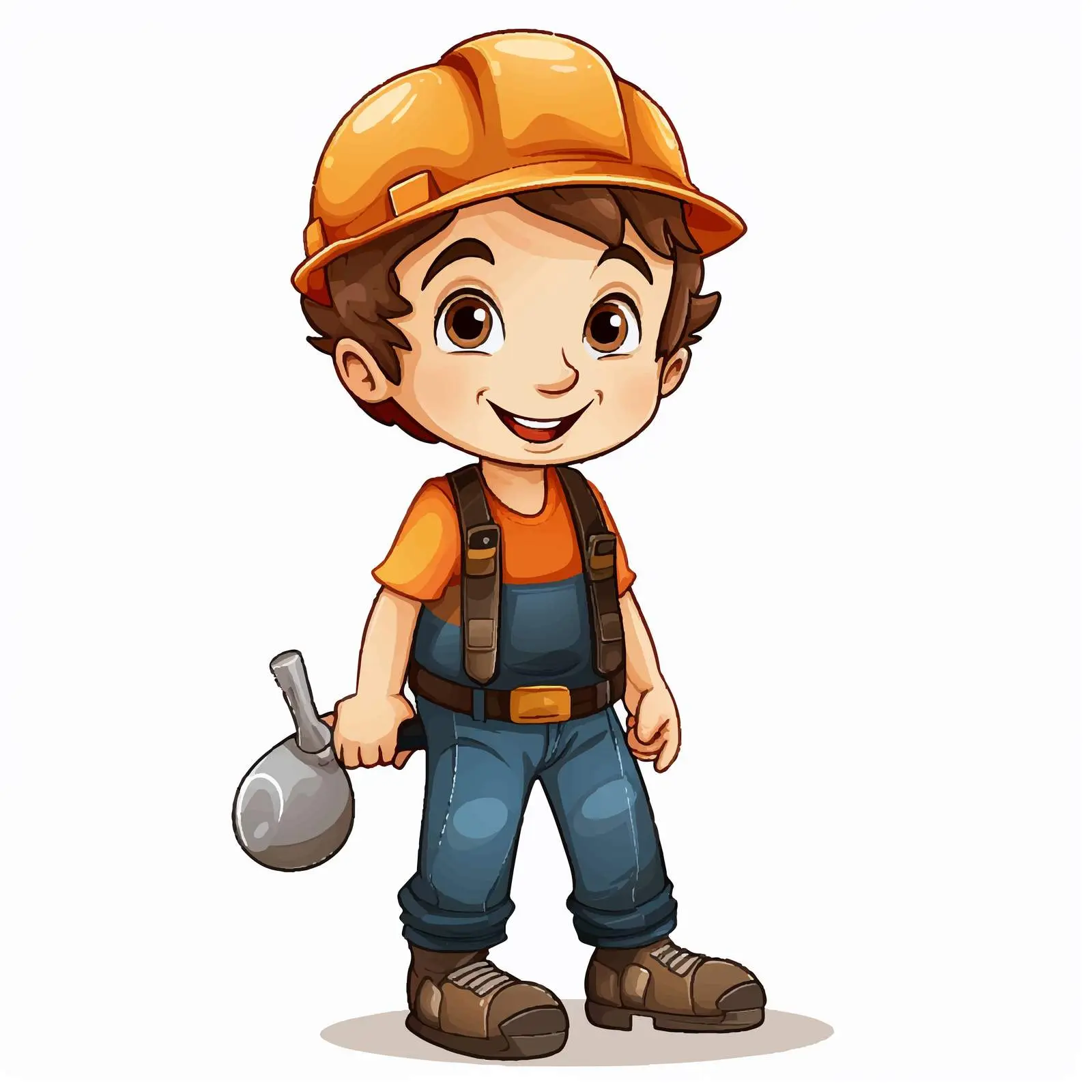 Cartoon Illustration of a Child Worker — free download from Dotvec