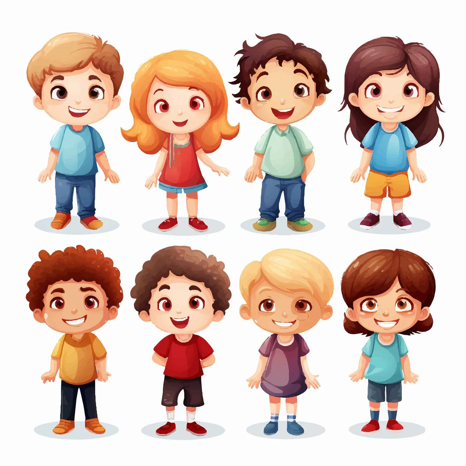 Kids Playing on White Background Vector Illustration — free download from Dotvec