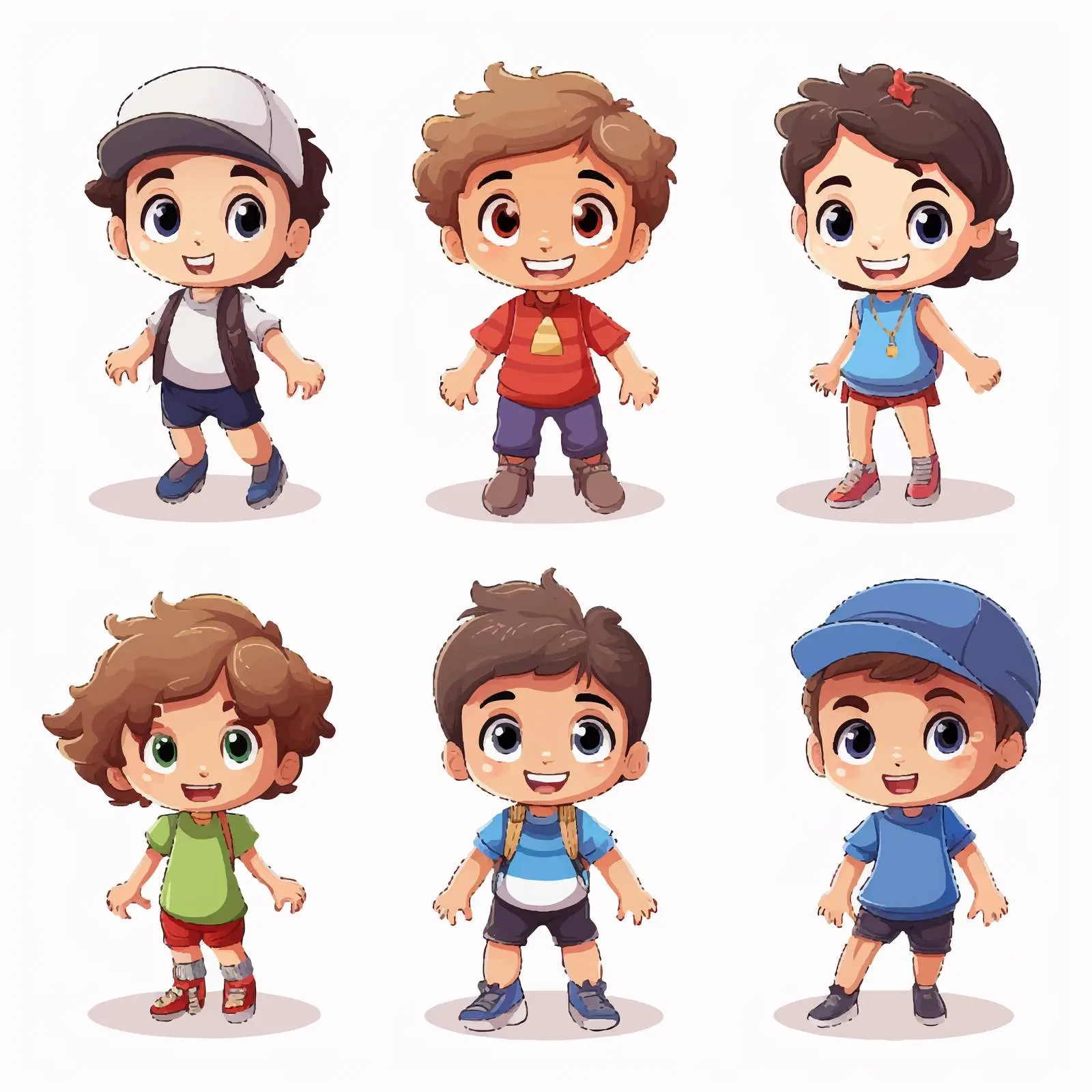 Colorful Vector Illustration of Children Playing — free download from Dotvec