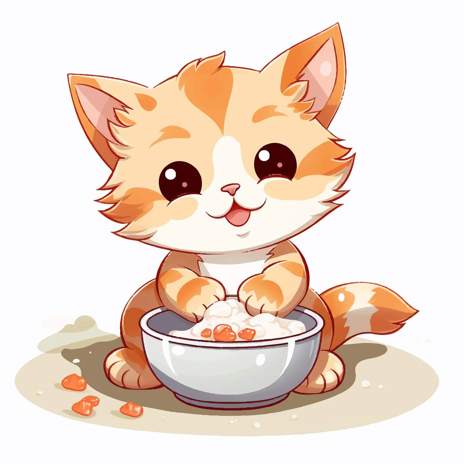 Kitten Vector Illustration Ready to Eat — free download from Dotvec