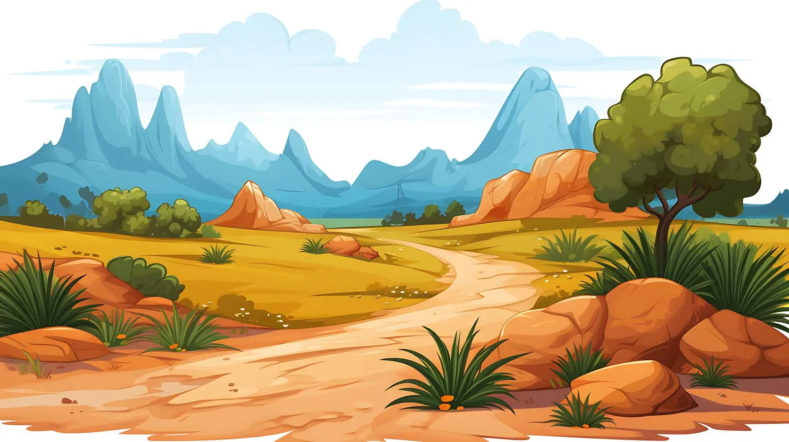 Scenic Nature Landscape Illustration — free download from Dotvec