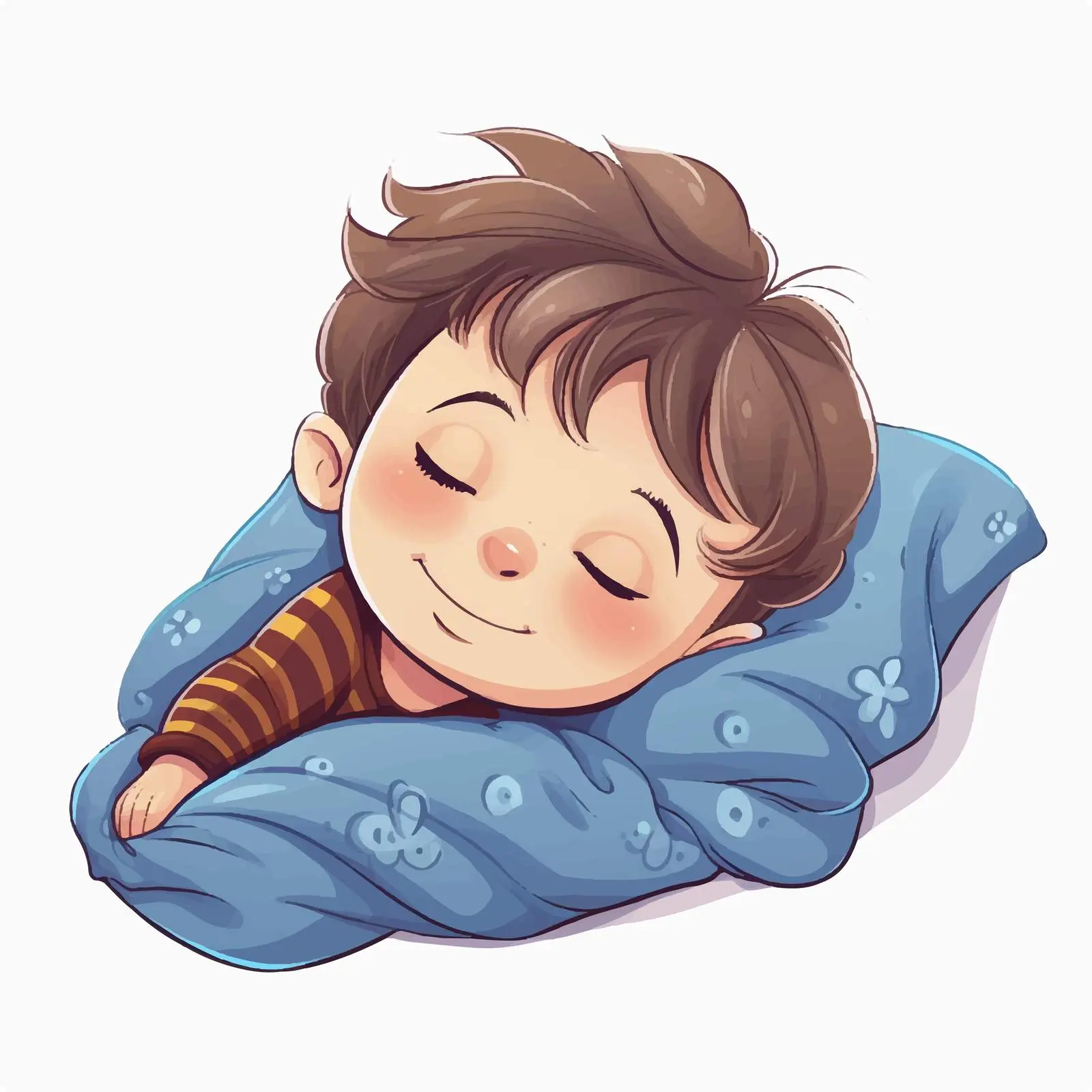 Little Boy Sleeping on White Background — free download from Dotvec
