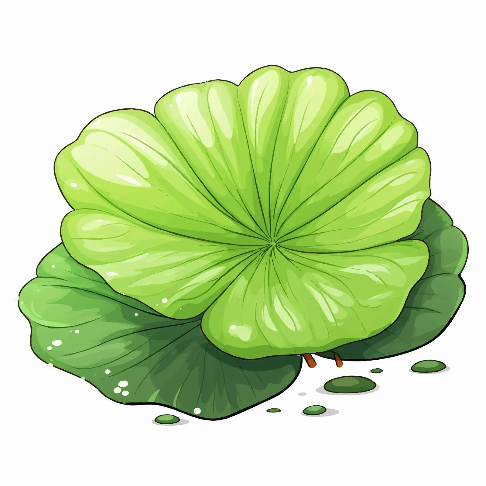 Lotus Leaf Vector Illustration in Cartoon Style — free download from Dotvec