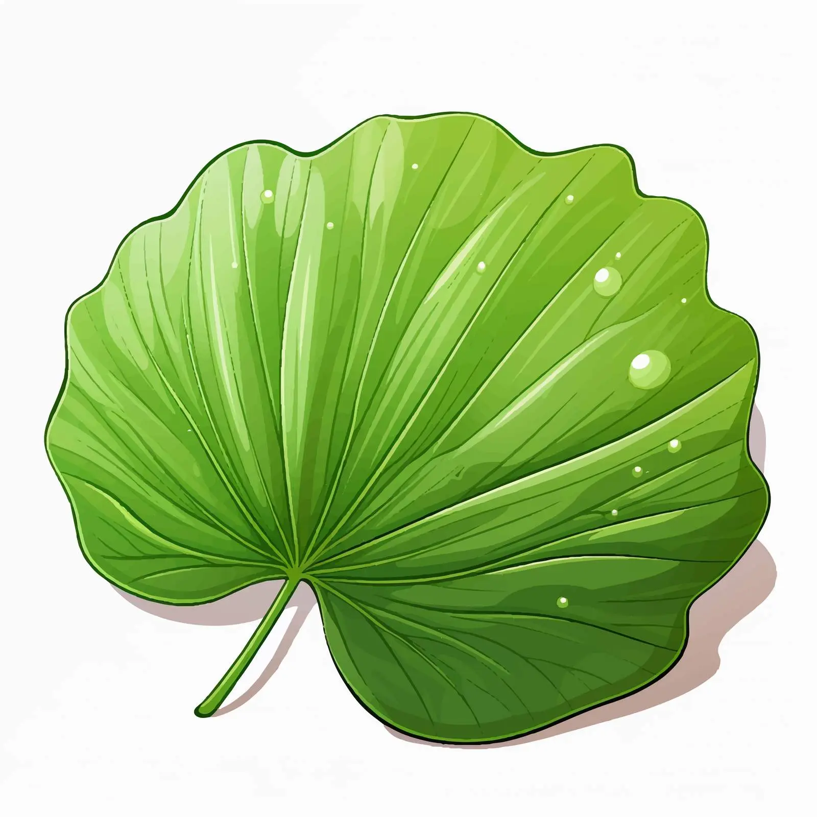 Lotus Leaf Cartoon Vector Illustration – free watercolor effect image from Dotvec