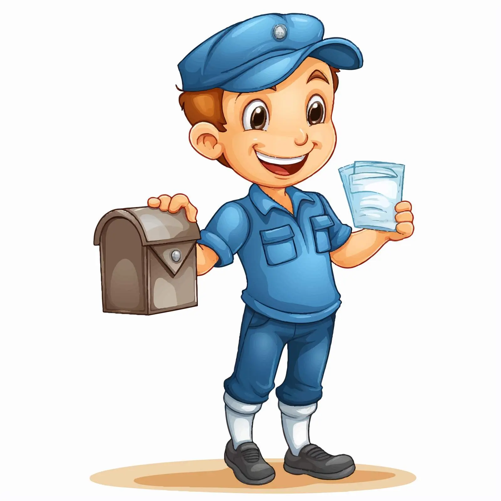 Mailboy with Mailbox Vector Illustration — free download from Dotvec