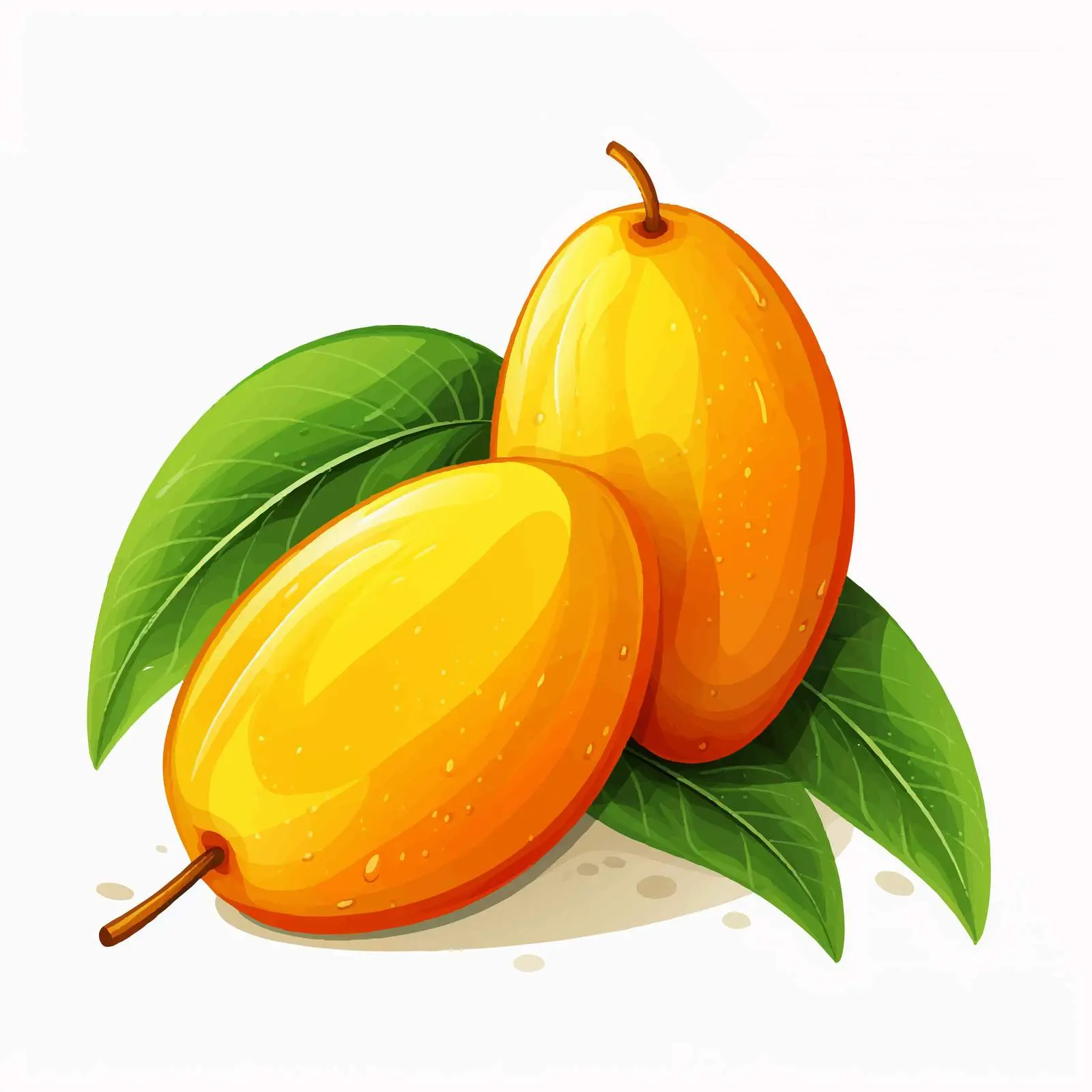 Illustration of a Mango on White Background — free download from Dotvec