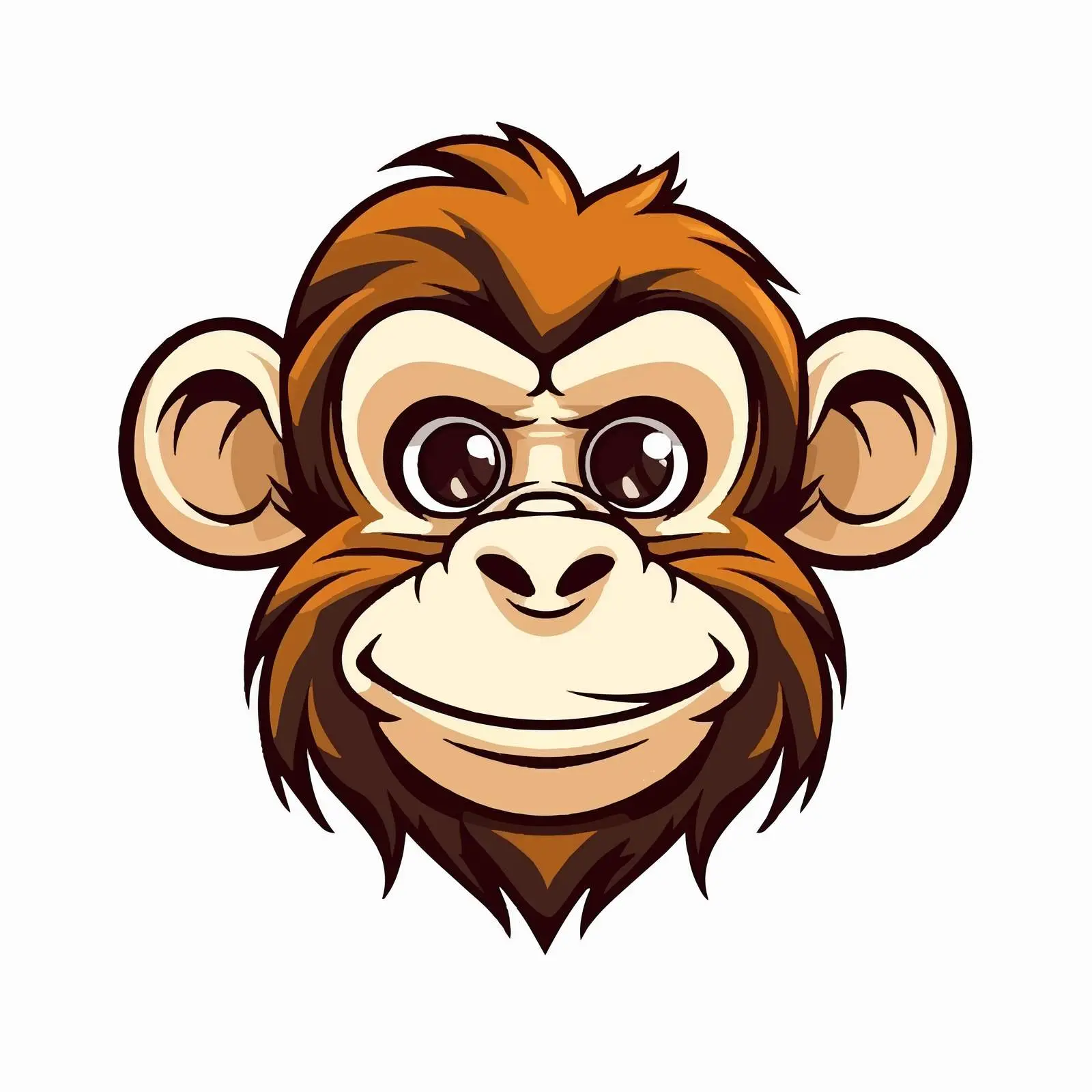 Cartoon Monkey Illustration on White Background — free download from Dotvec