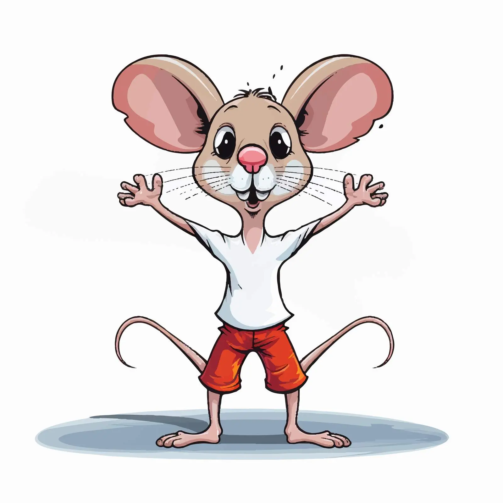 Mouse Doing a Handstand Vector Illustration — free download from Dotvec