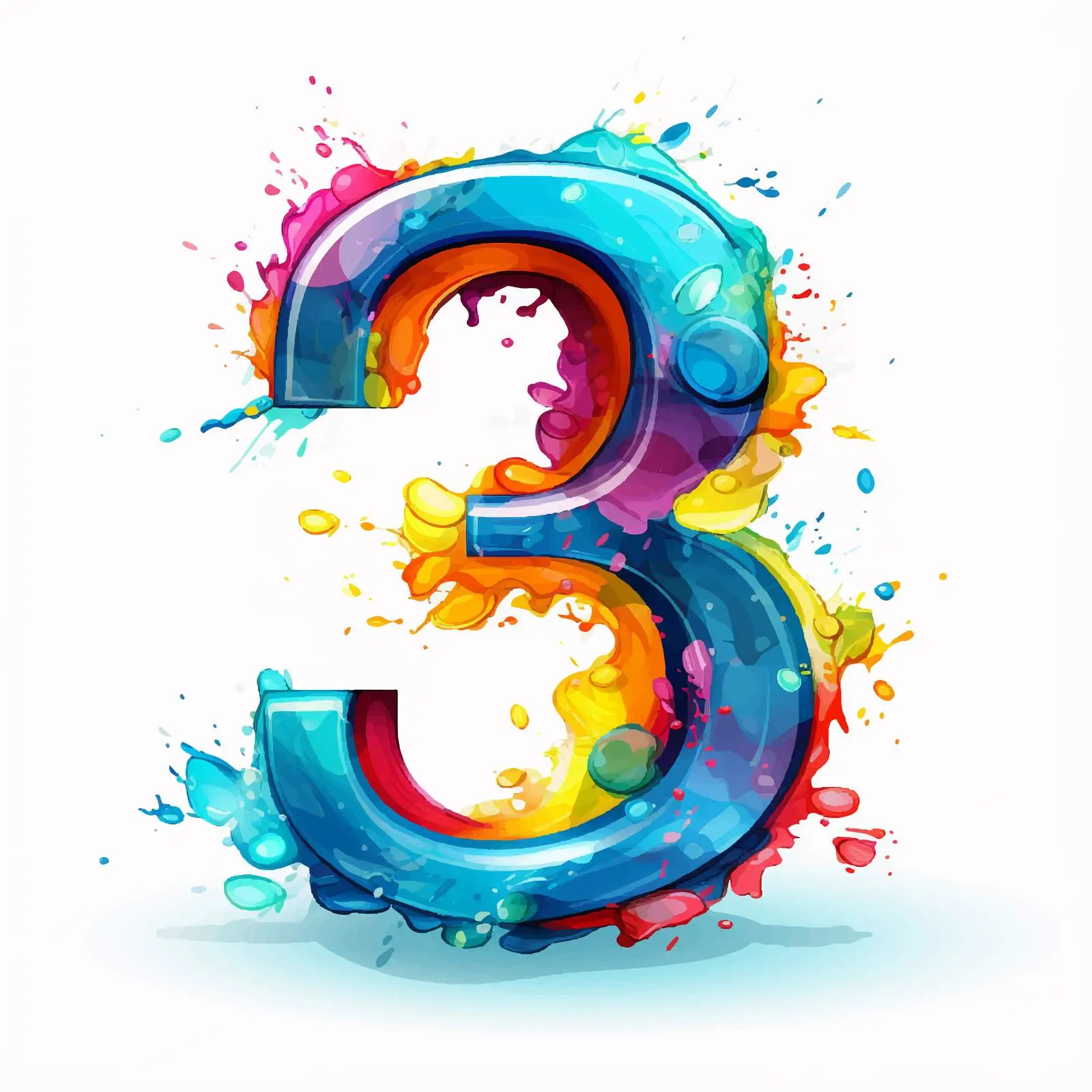 Cartoon Numbers Illustration on White Background — free download from Dotvec