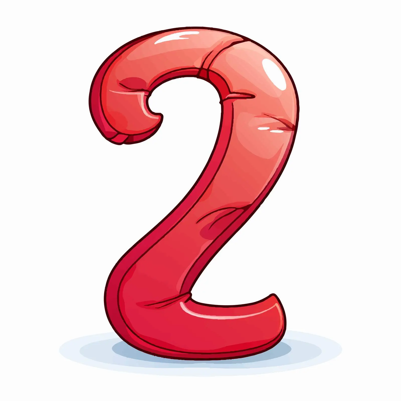 Cartoon Number Illustration on White Background — free download from Dotvec