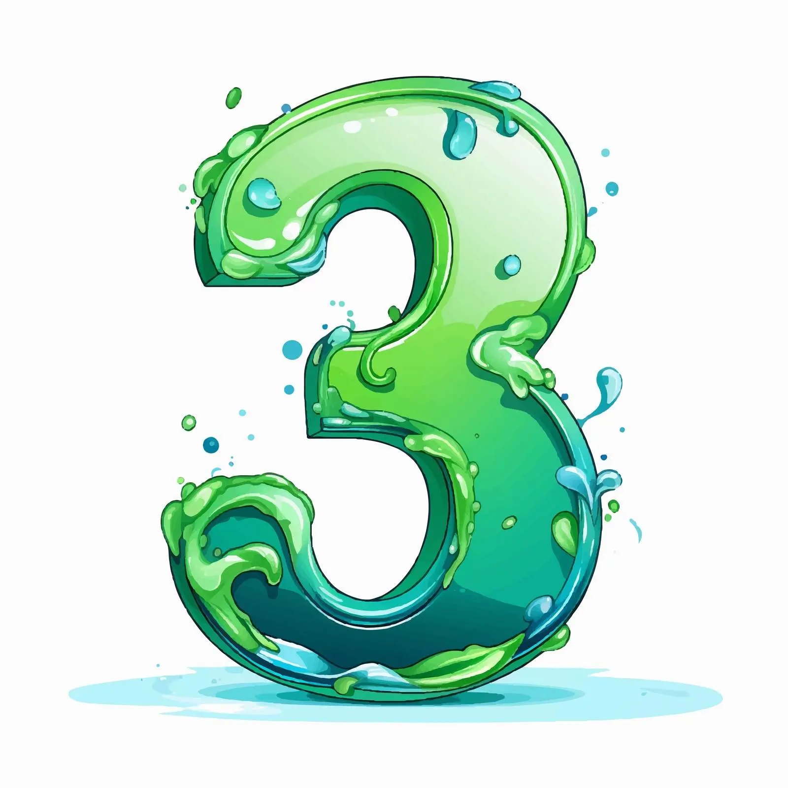 Colorful Cartoon Numbers on White Background – free spectrum image from Dotvec