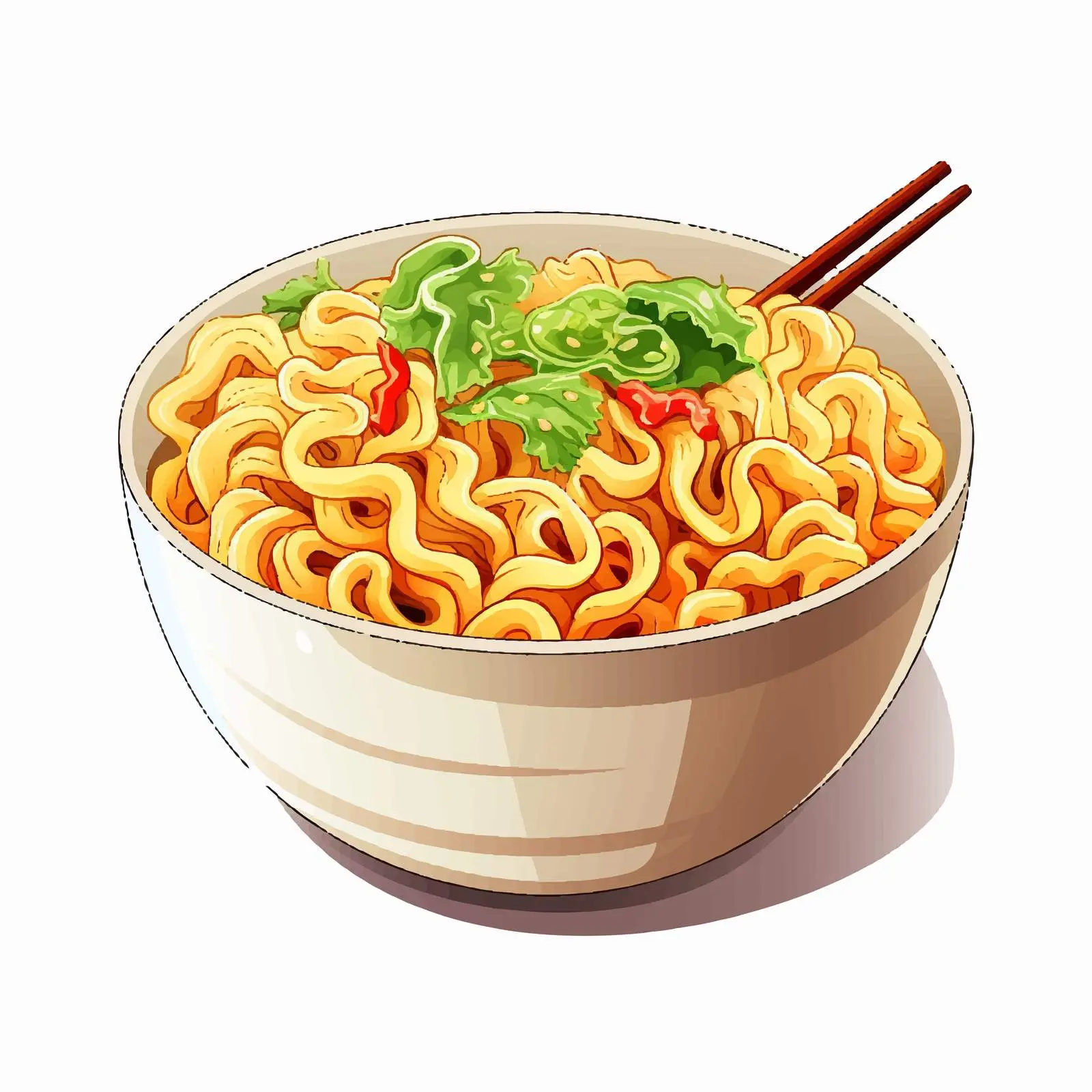 Instant Noodles Pack Illustration on White Background — free download from Dotvec