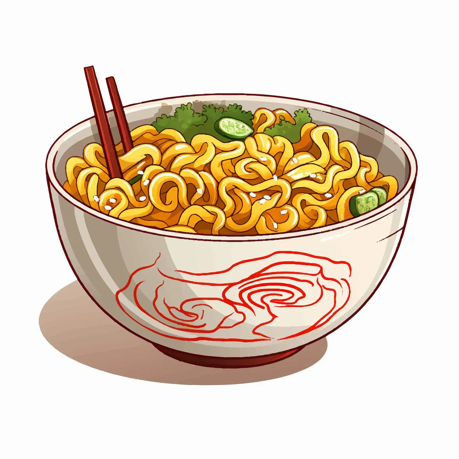 Instant Noodles Packaging Illustration — free download from Dotvec