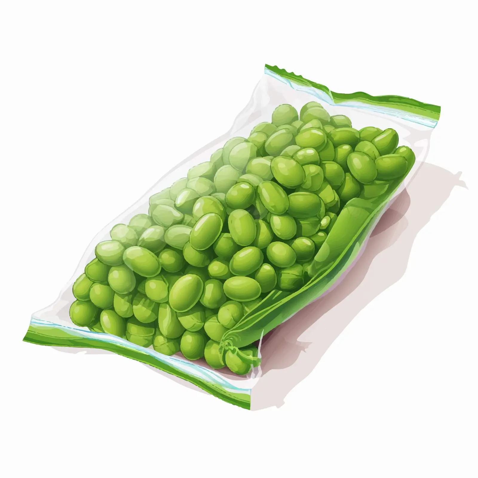 Frozen Peas Pack on White Background — free download from Dotvec