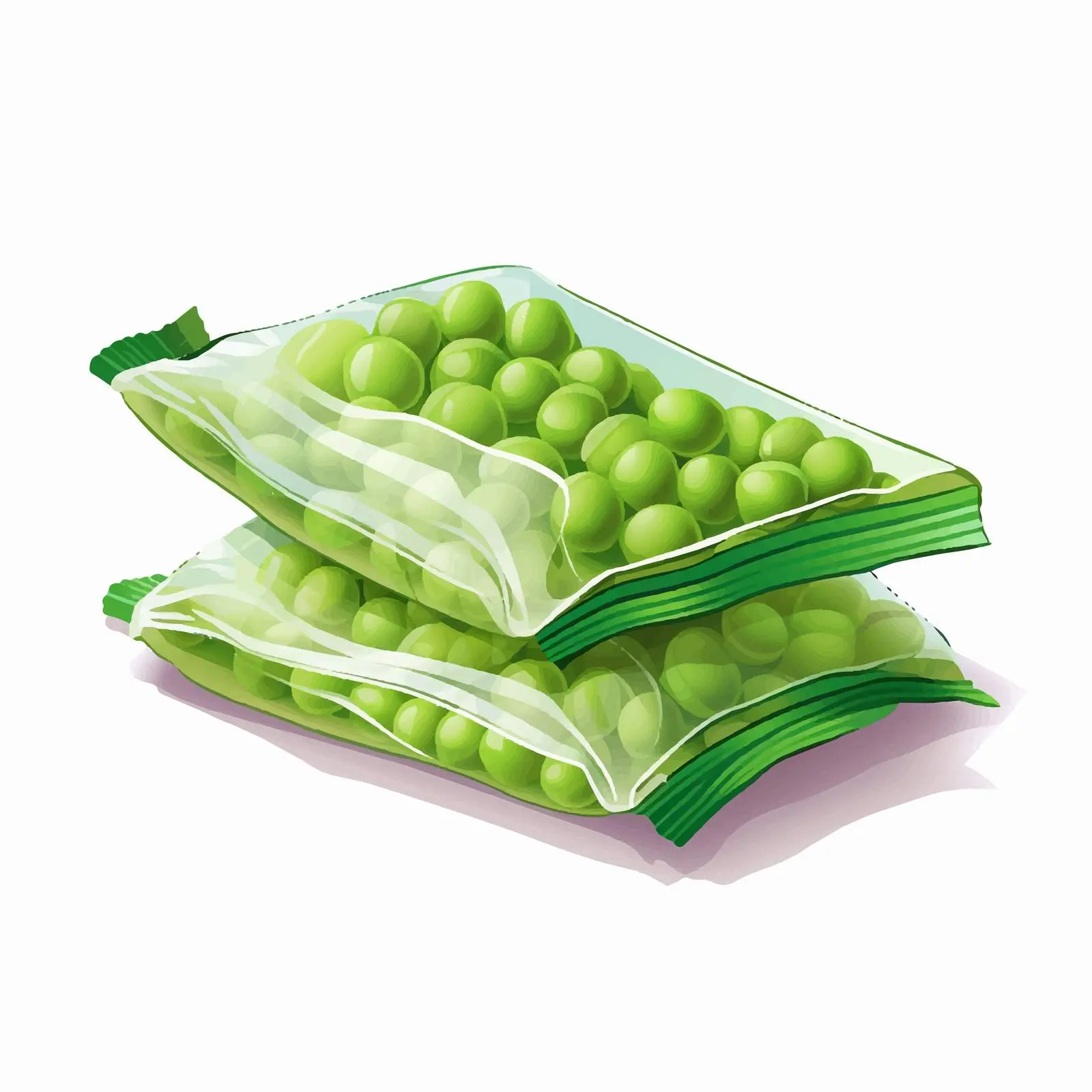 Frozen Peas Pack Illustration on White Background — free download from Dotvec